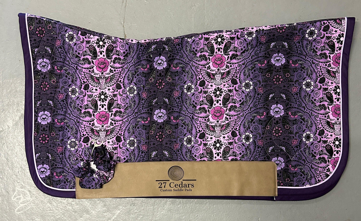 27 Cedar Custom Western Saddle Pads-Western Saddle Pad-27 Cedar Custom Saddle Pads-Wisdom is Beautiful - Double - 34"-Evolution Equestrian Co.