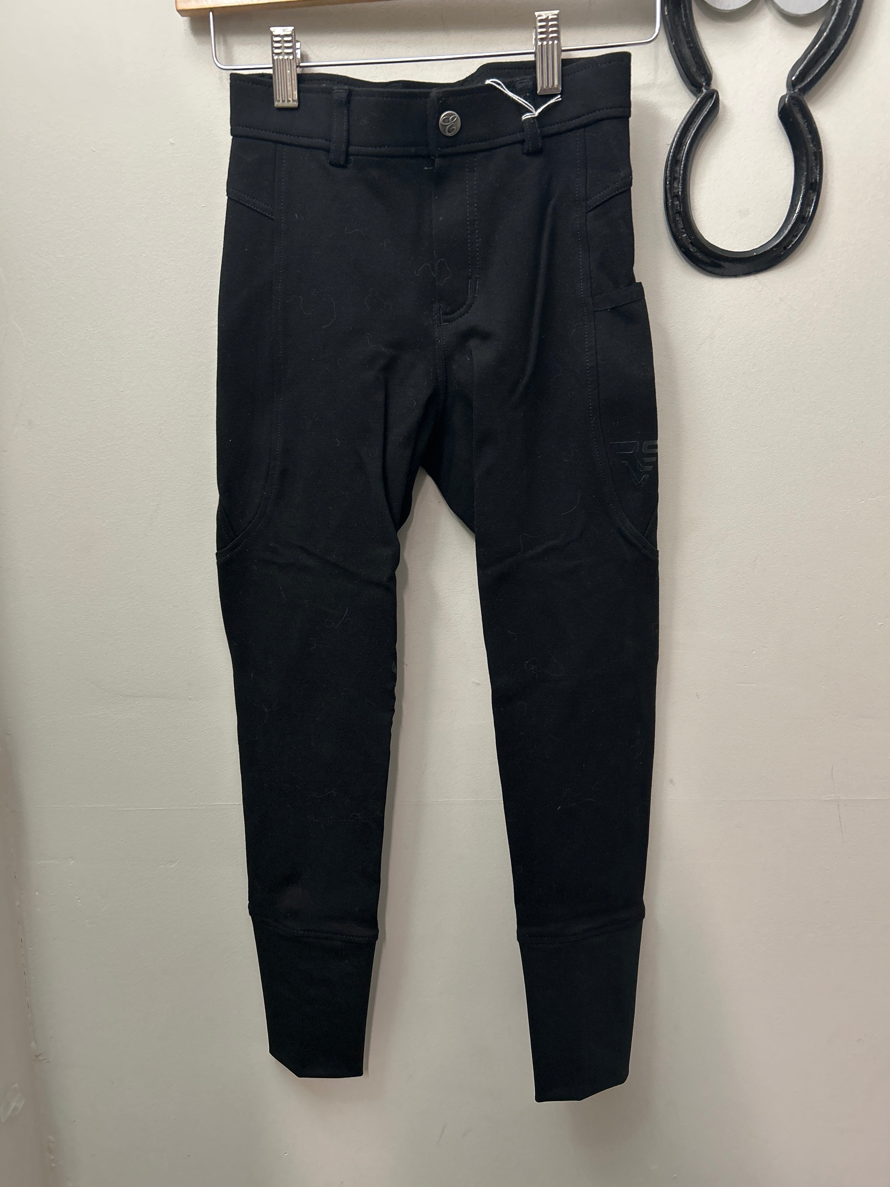 Elation Red Label Sport Black Kid's Breeches 12