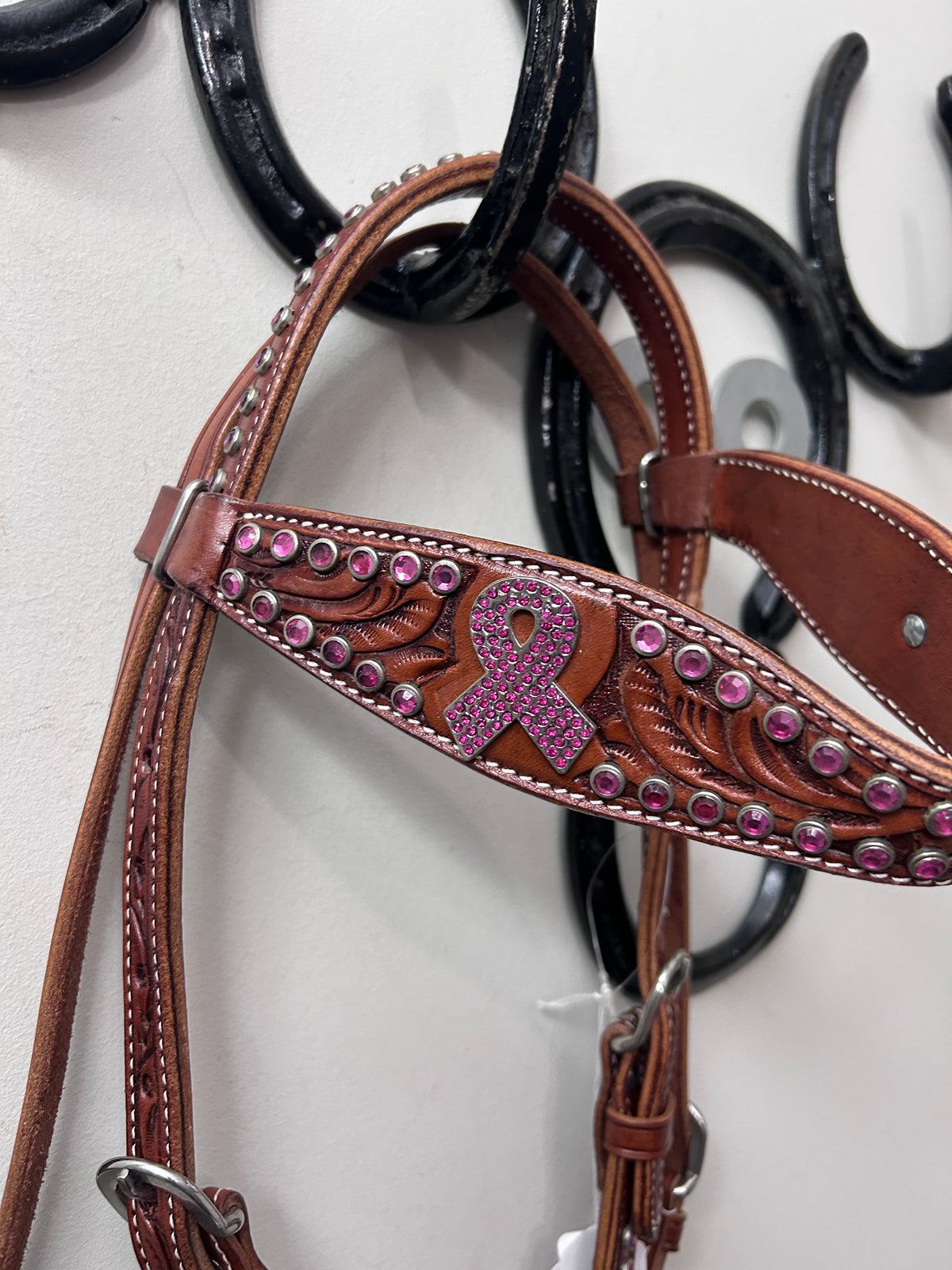 Bling Breast Cancer Western Headstall