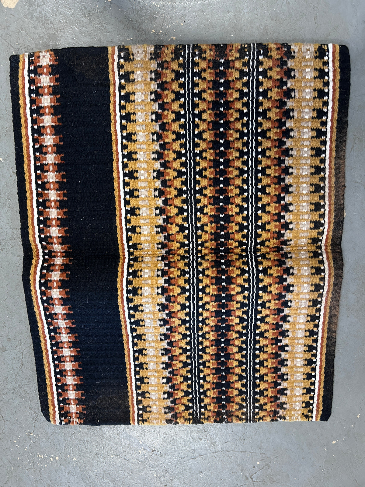 Sunburst Custom Western Saddle Blanket Copper/Black