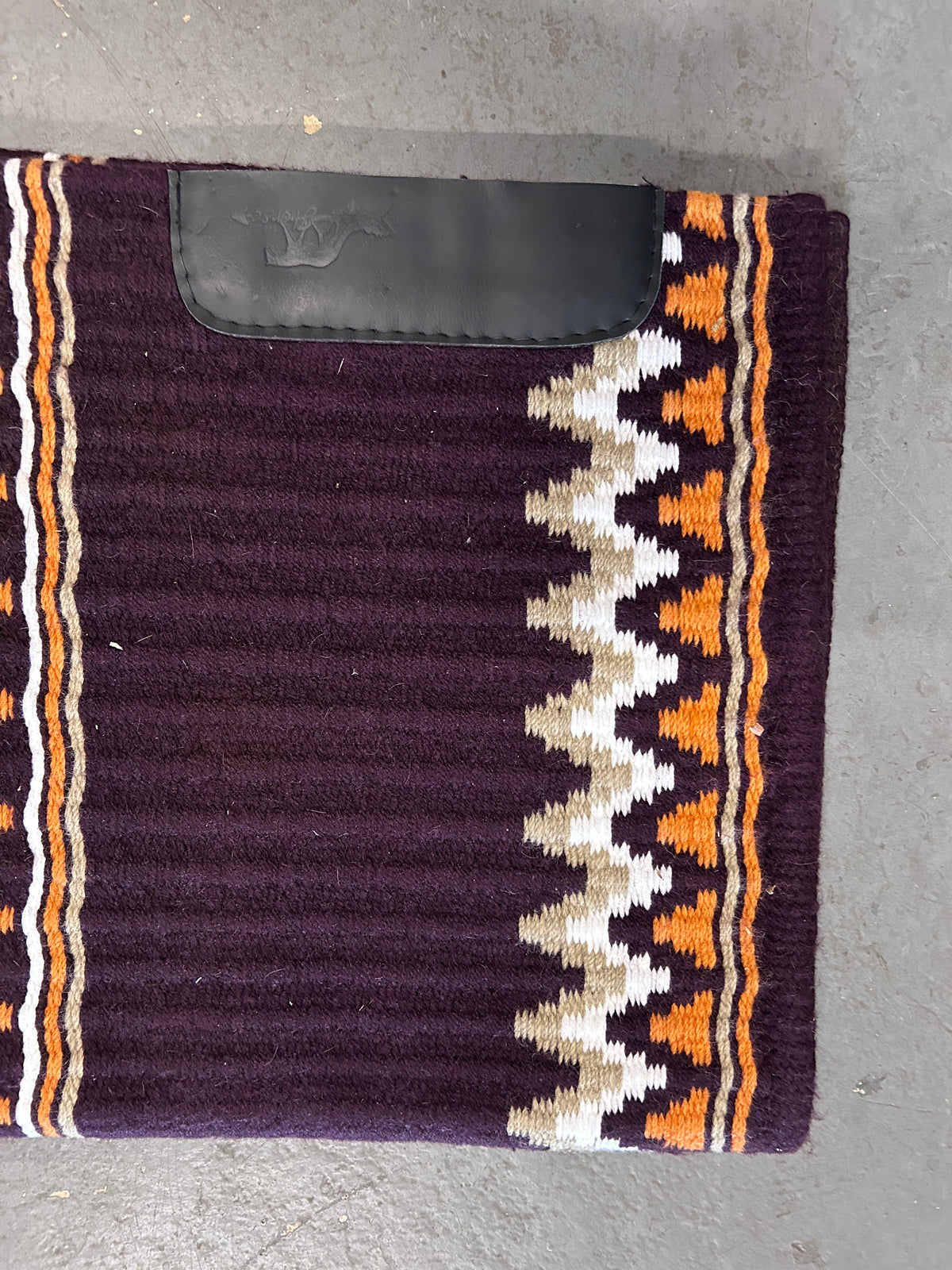 Red Horse Western Saddle Blanket Wine/Orange/Tan