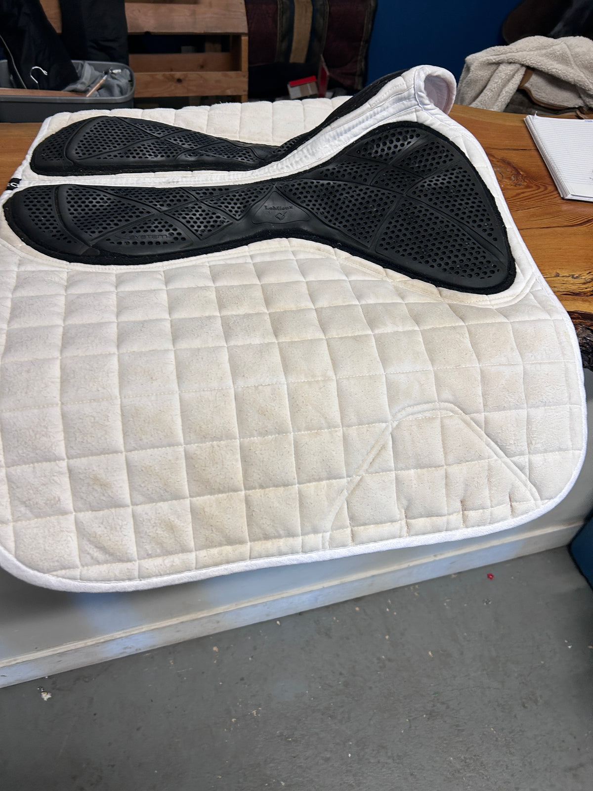 LeMieux X-Grip Silicone White Dressage Saddle Pad