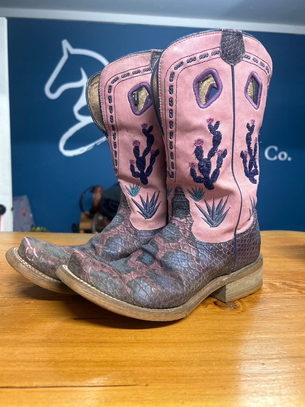 Nocona Boot Pink Cactus 6B