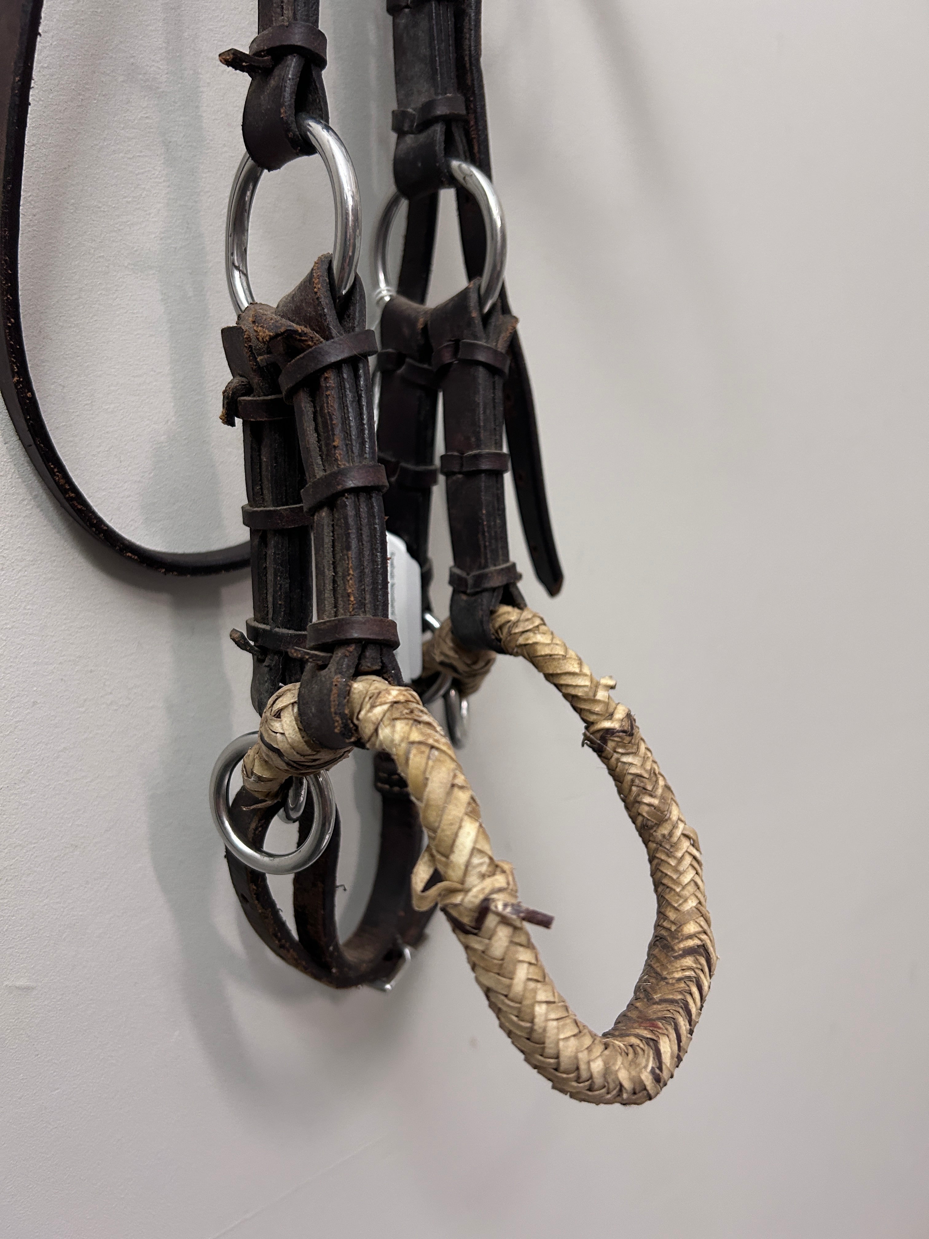 Rawhide Noseband Sidepull Bitless Bridle