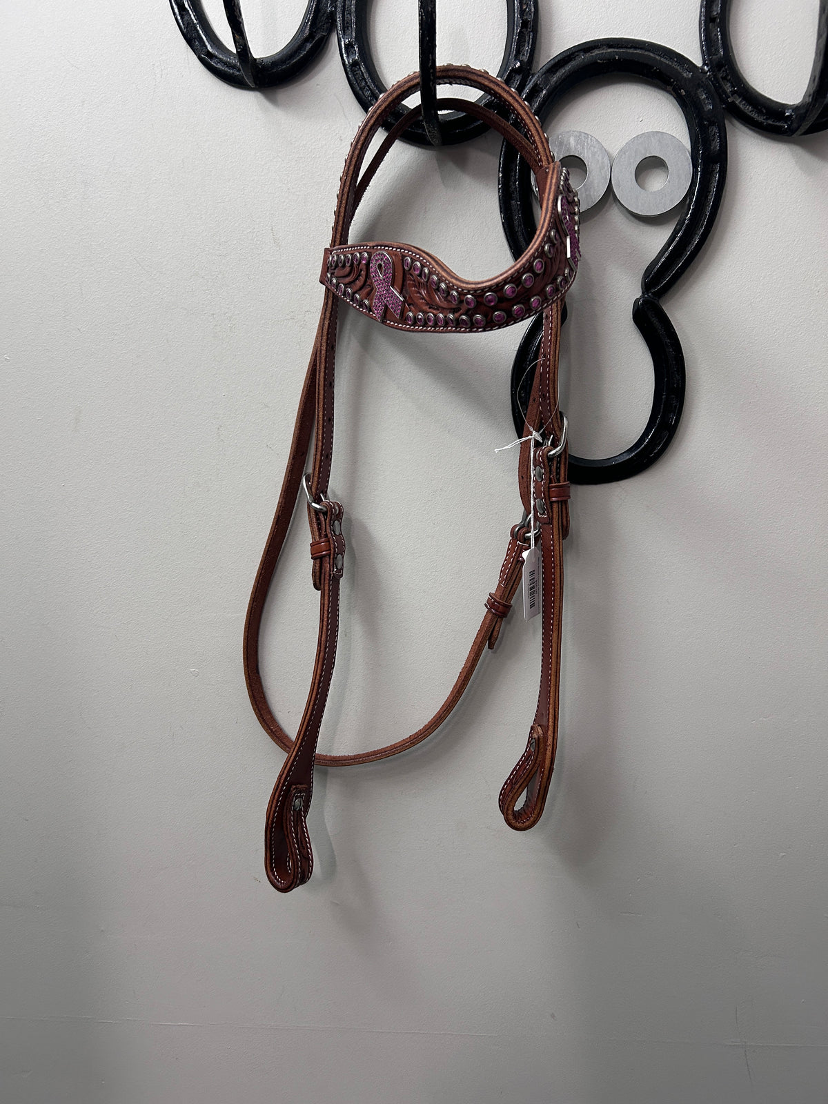 Bling Breast Cancer Western Headstall