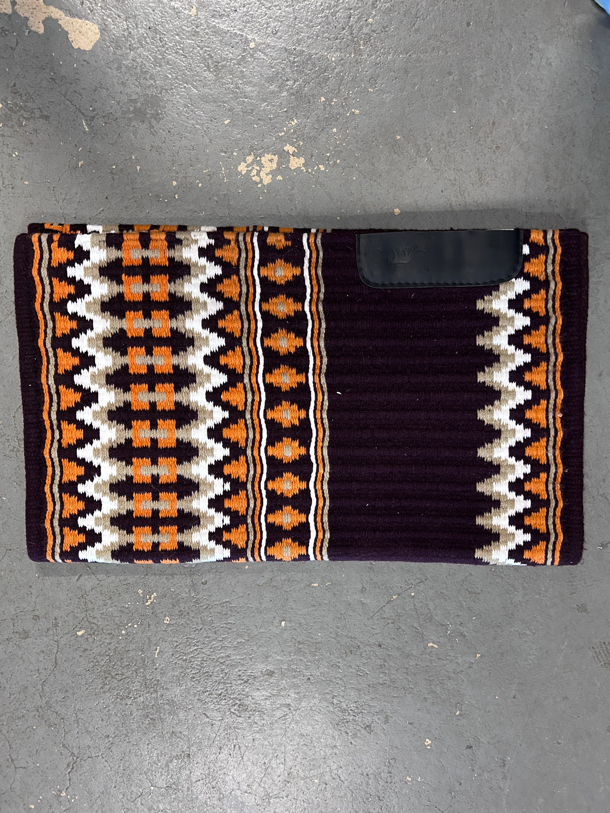 Red Horse Western Saddle Blanket Wine/Orange/Tan