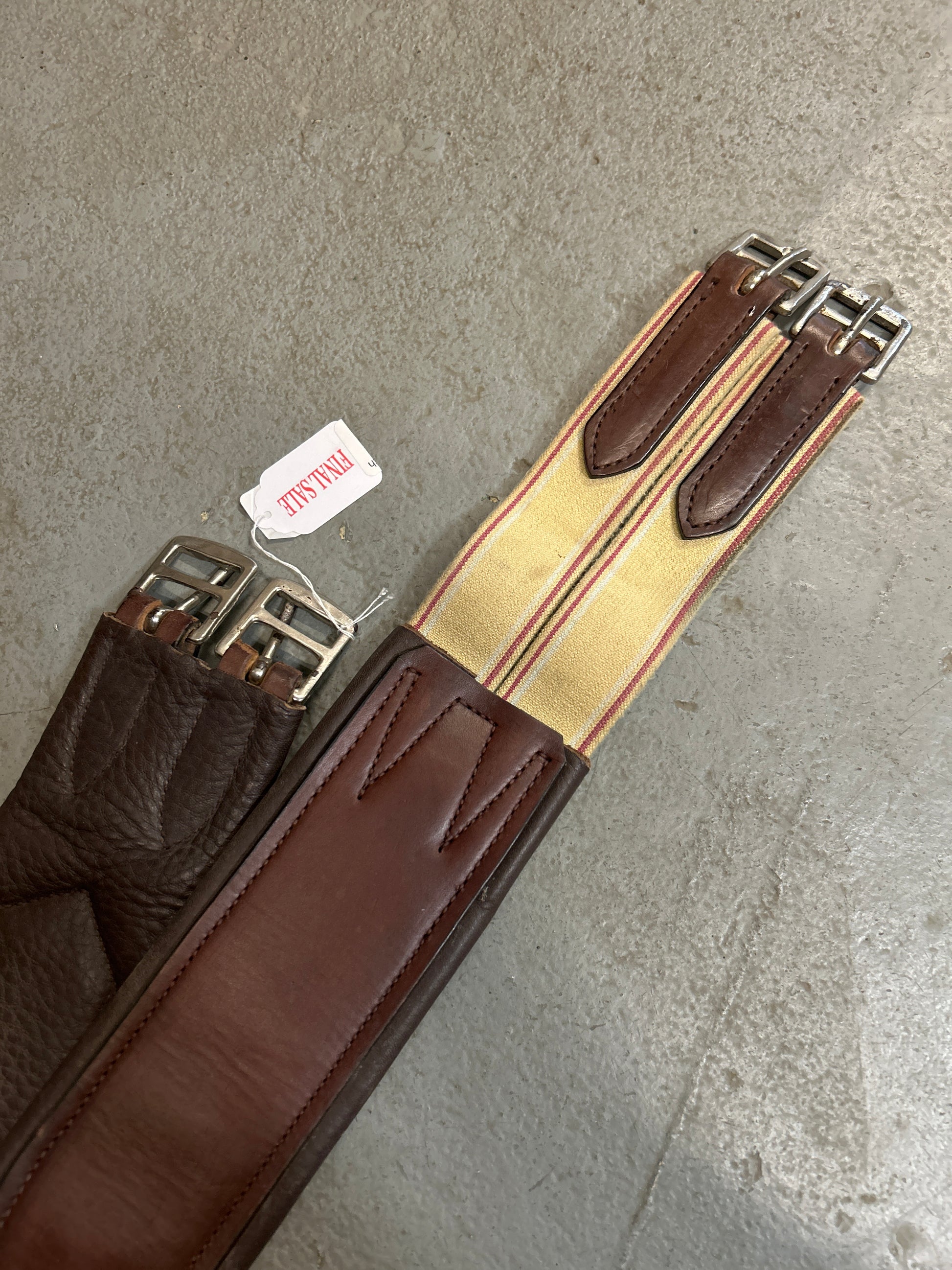 48" Padded Leather Girth-English Girth-Consignment-Evolution Equestrian Co.