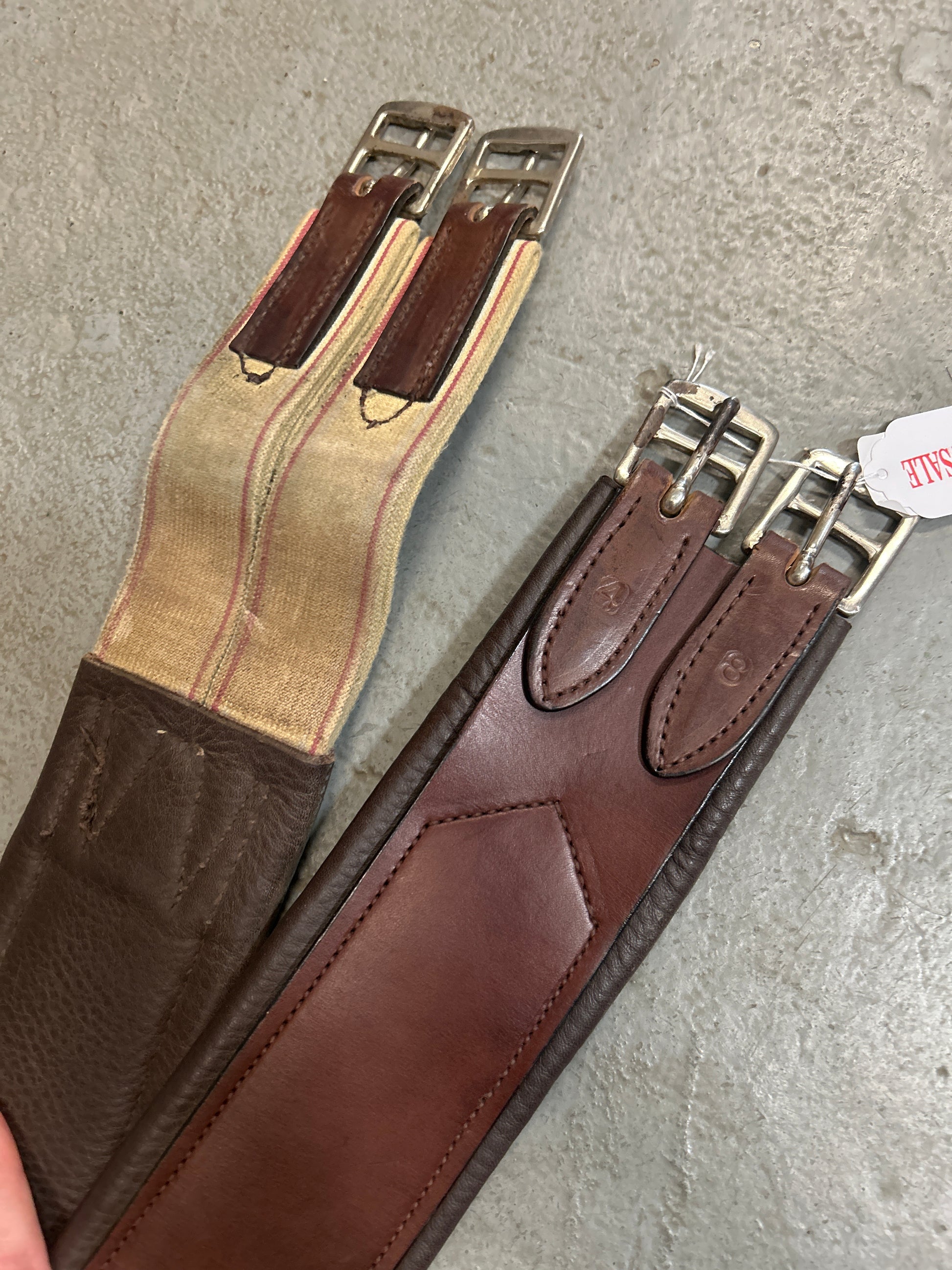 48" Padded Leather Girth-English Girth-Consignment-Evolution Equestrian Co.