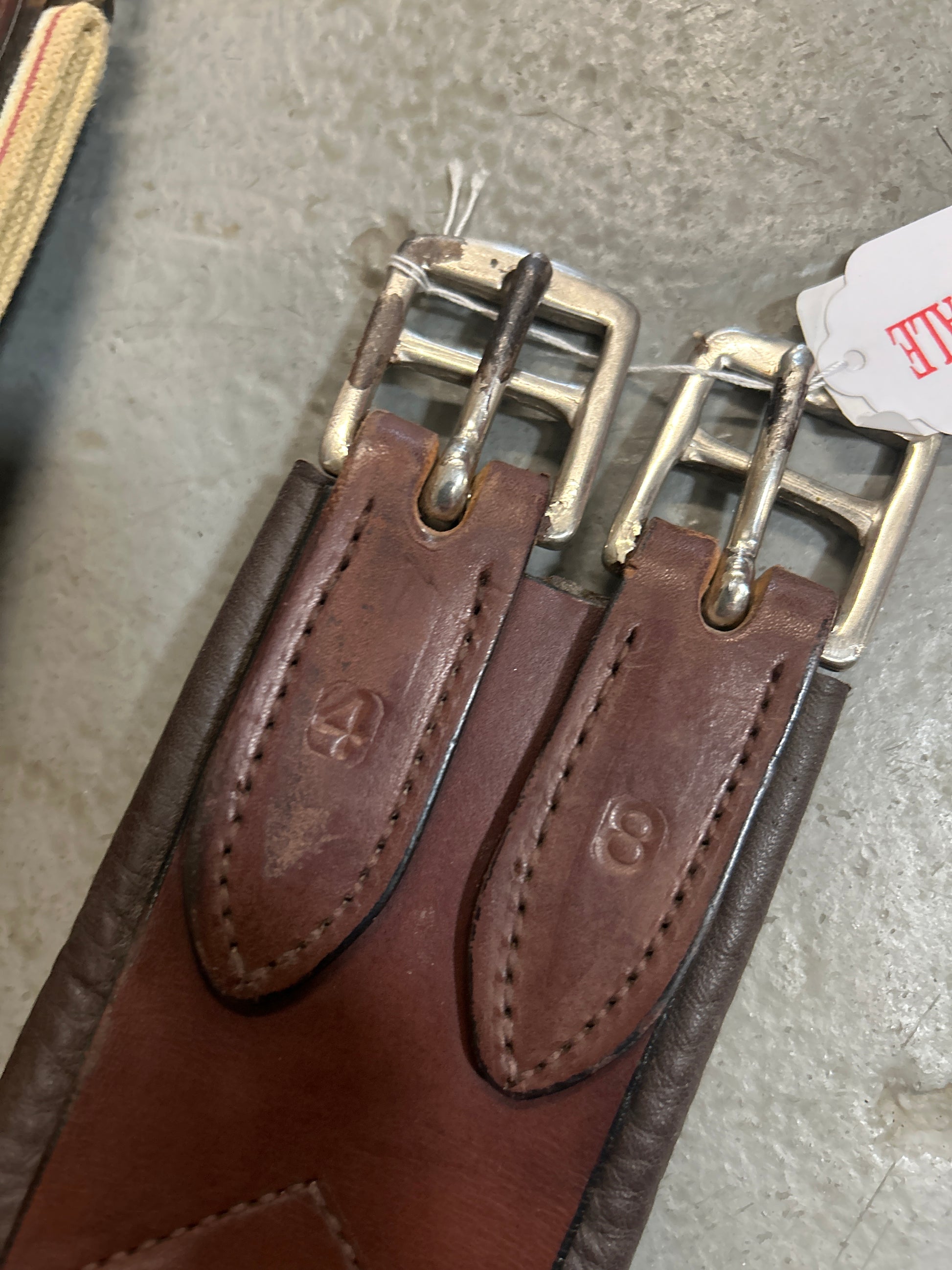 48" Padded Leather Girth-English Girth-Consignment-Evolution Equestrian Co.