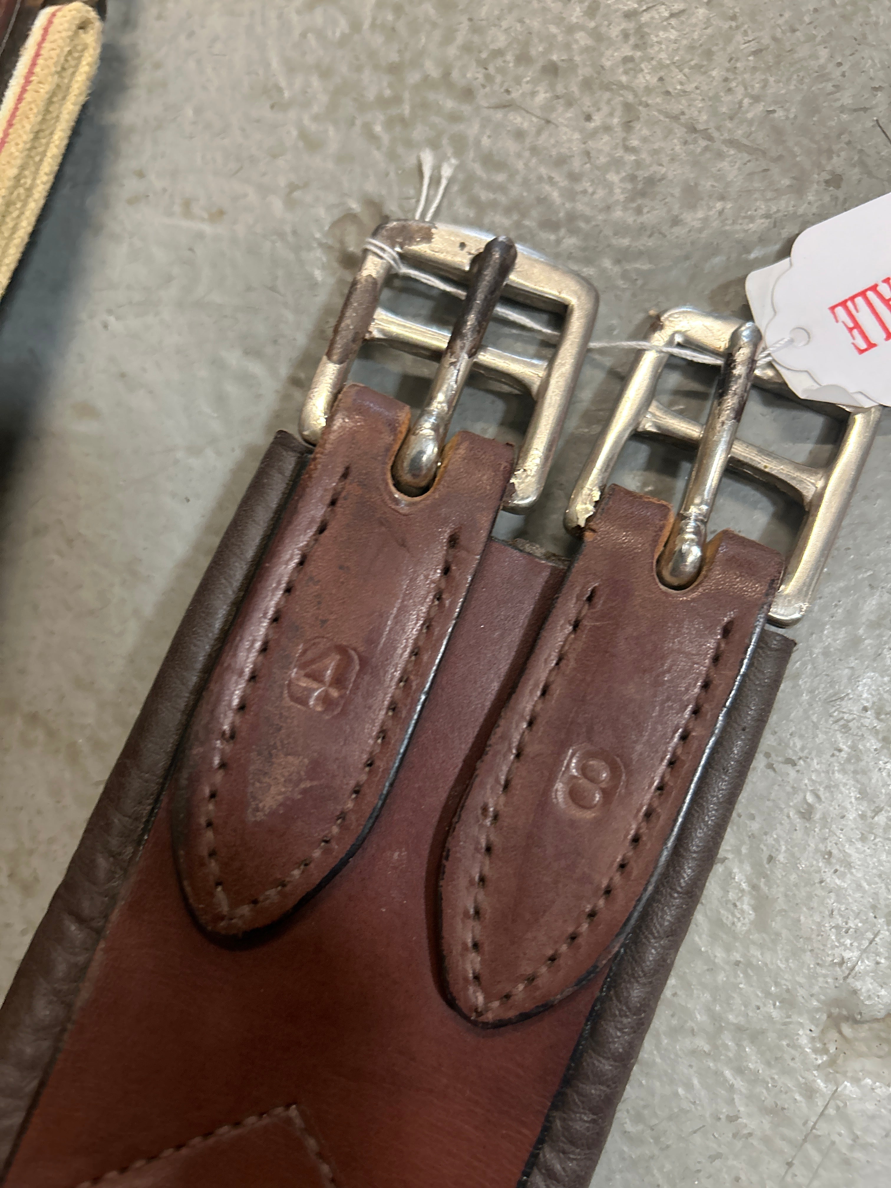 48" Padded Leather Girth-English Girth-Consignment-Evolution Equestrian Co.