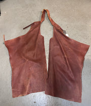 Custom Brown Leather Chaps