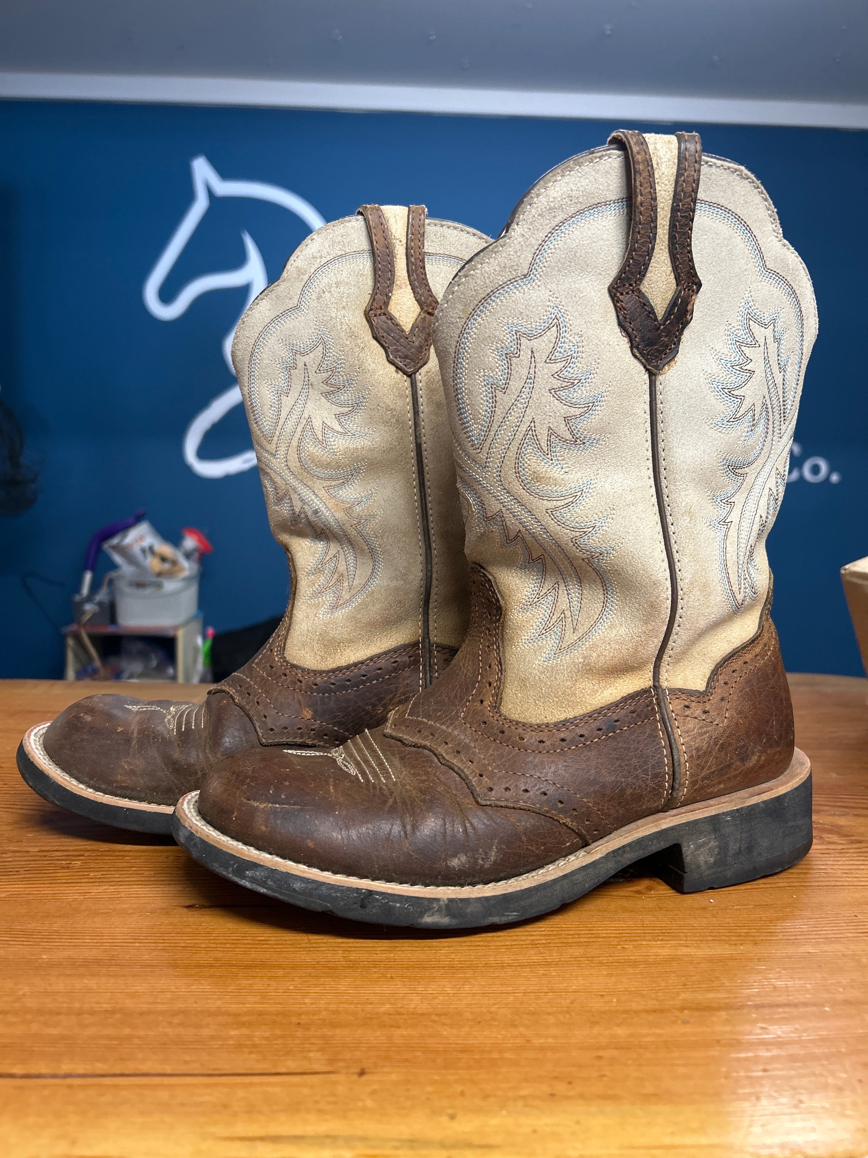 Ariat Fat Baby Cowboy Boots 7.5B