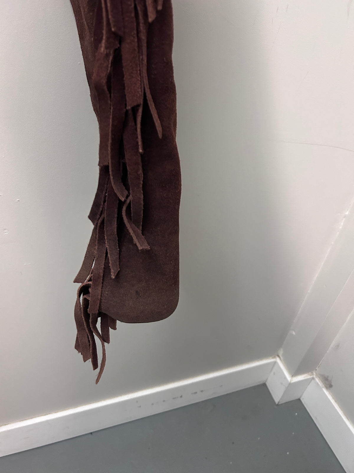 Suede Brown Fringe Full Chaps Small