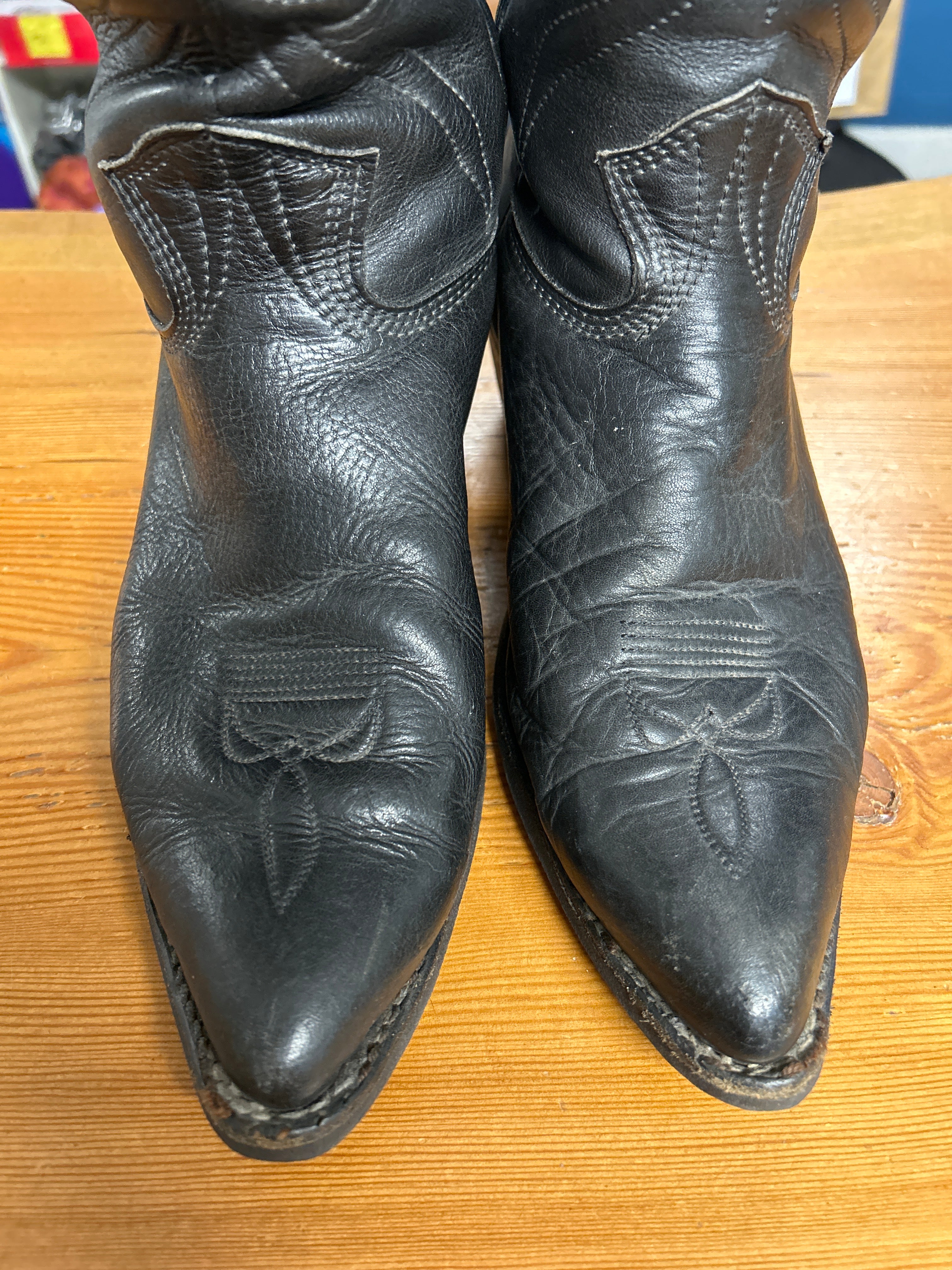Stewart Boot Company Men's Black Cowboy Boots 10