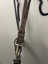 Load image into Gallery viewer, Western Headstall and Tie Down with Silver Floral Overlay
