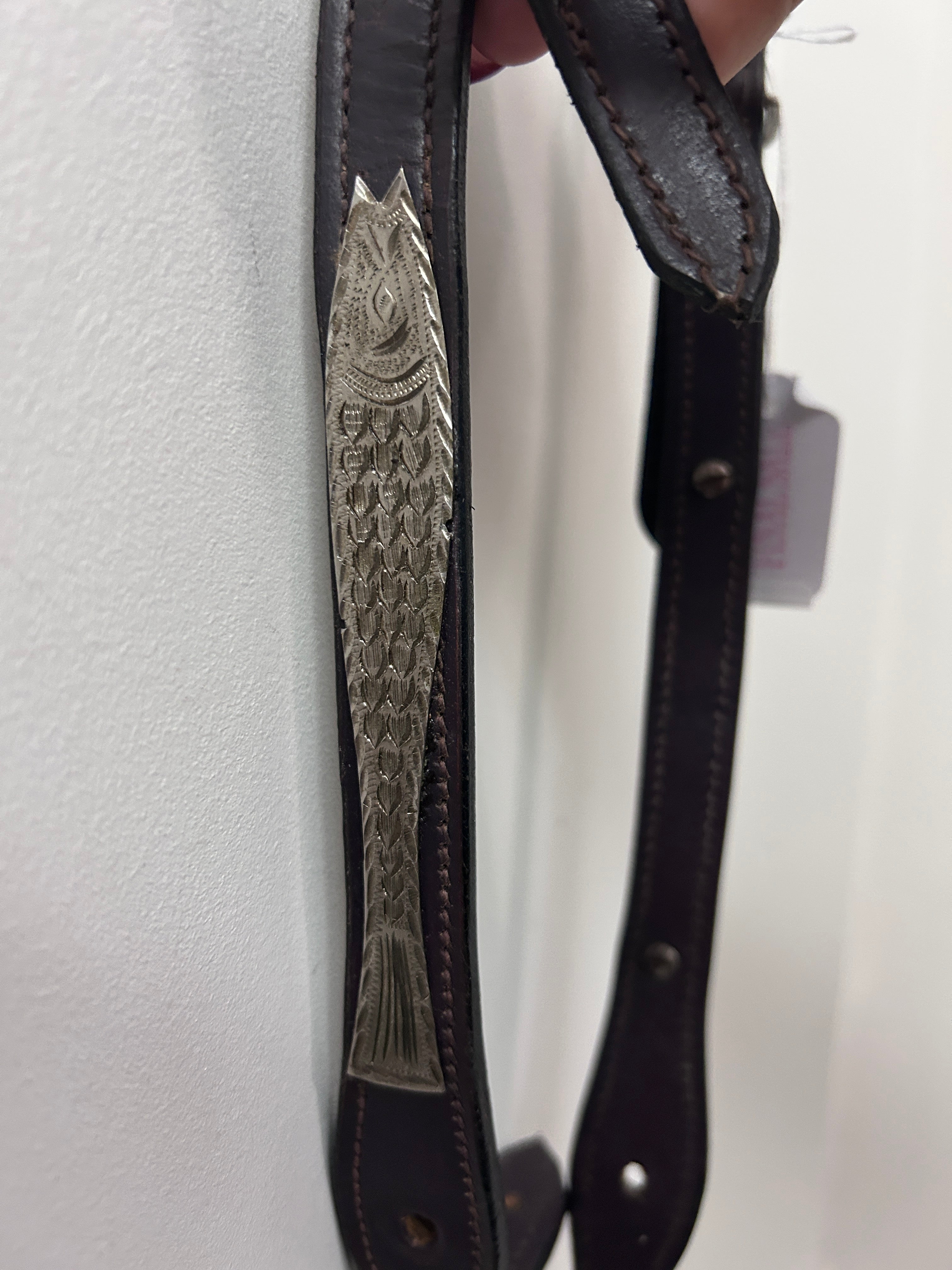 Dark Oil One Ear Fish Headstall