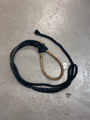 Rawhide Bosal with Blue and Green Rope Reins