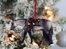 Load image into Gallery viewer, Classy Equine Grulla Western Pleasure Horse Ornament Quarter Horse
