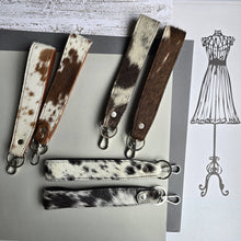 Load image into Gallery viewer, Ranchers Closet Cowhide Western Long Keychain
