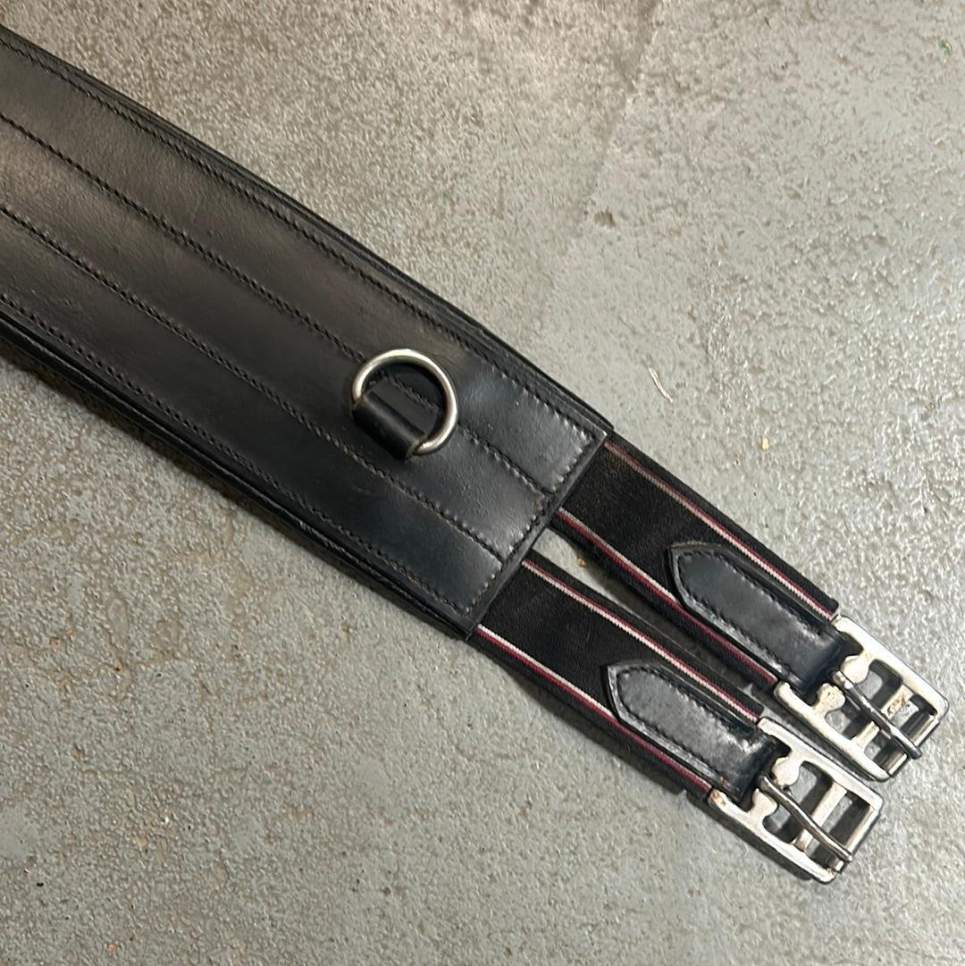 52" Black Leather Girth-English Tack-Consignment-Evolution Equestrian Co.