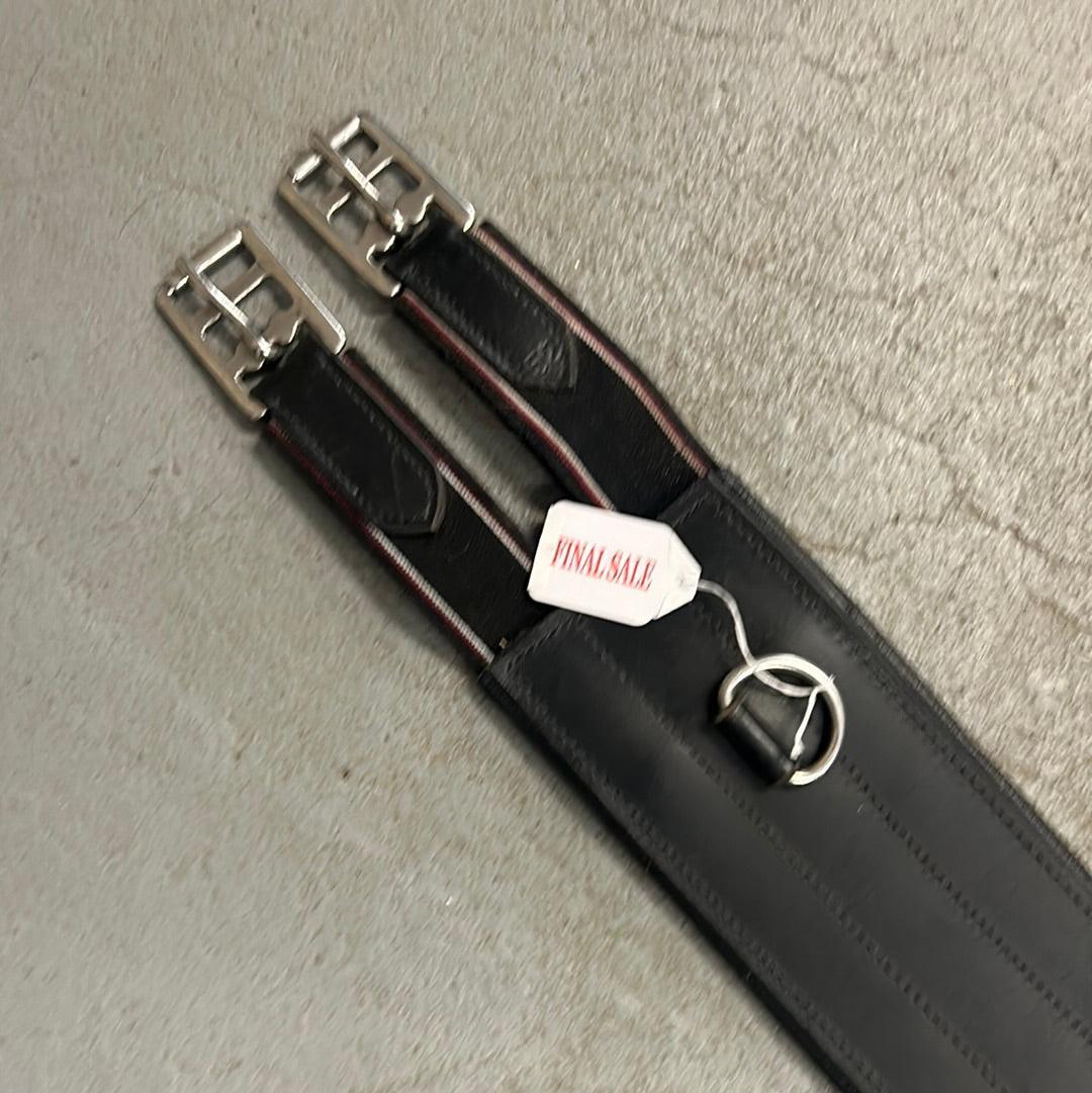 52" Black Leather Girth-English Tack-Consignment-Evolution Equestrian Co.