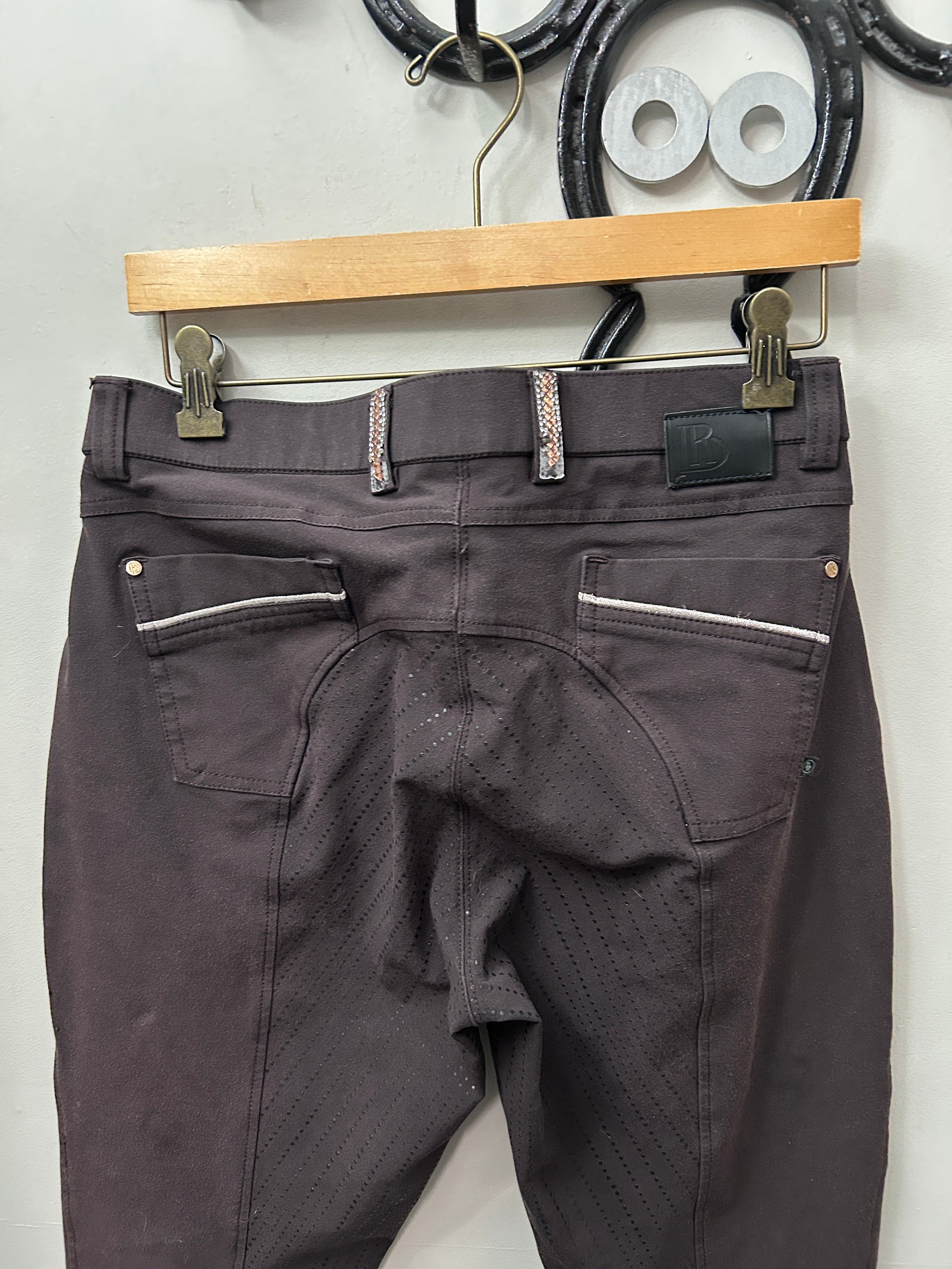 BR Chocolate and Rose Gold Gull Seat Breeches 30