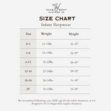 Load image into Gallery viewer, Sage West Clothing Co. Prairie Cowboy Infant Sleepwear
