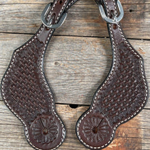 Load image into Gallery viewer, Rodeo Drive - Dark Oil Basketweave Tooled Spur Straps

