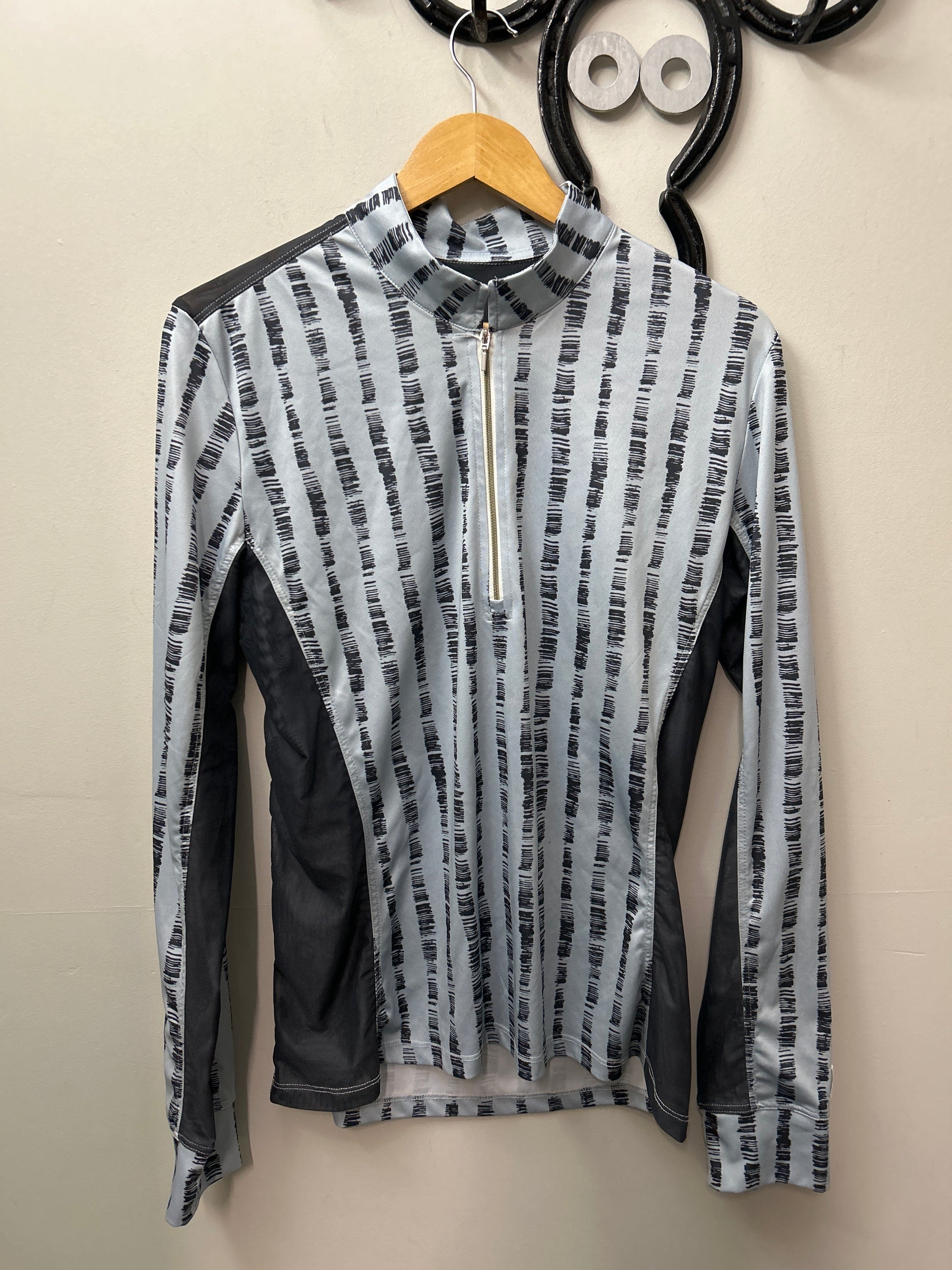 Light Blue and Grey Sun Shirt XLarge-Riding Shirts-Consignment-Evolution Equestrian Co.