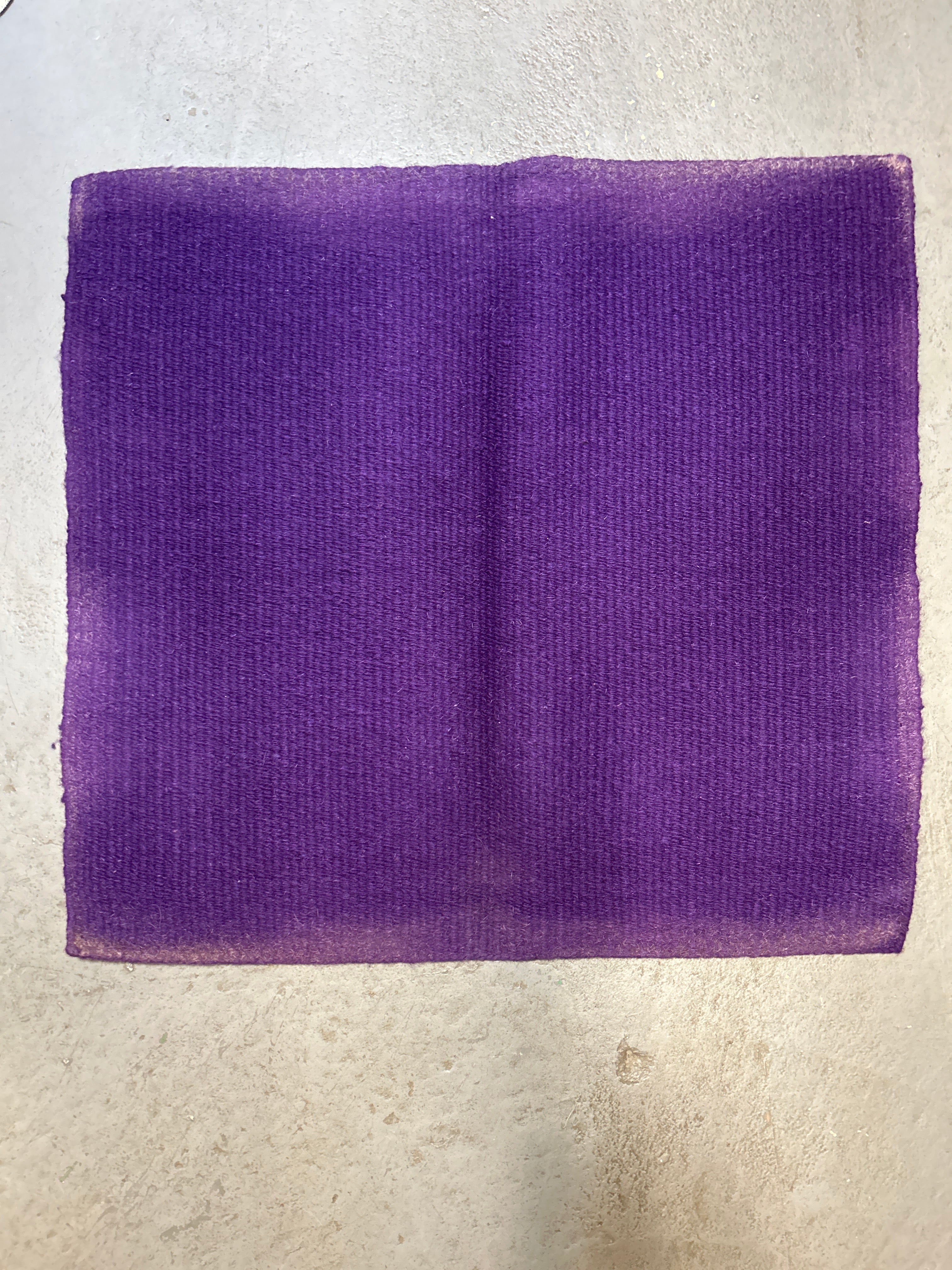 Wool Saddle Blanket - Dark Purple, 36x34 inches