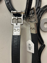 Load image into Gallery viewer, Kid&#39;s Black Synthetic Stirrup Leathers 47&quot;
