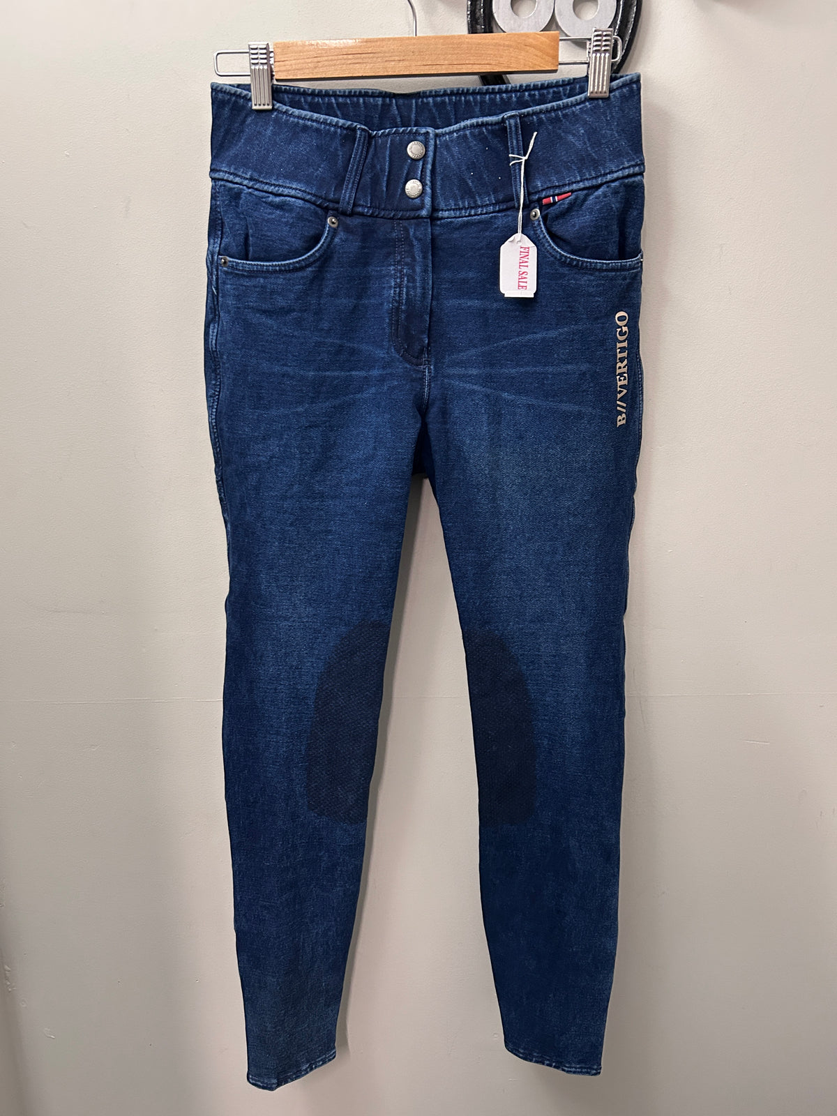 B Vertigo Elle Denim Knee Patch Breeches 26