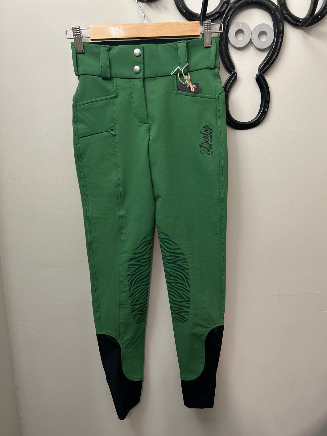 Derby Watari Breeches Knee Patch Green 20