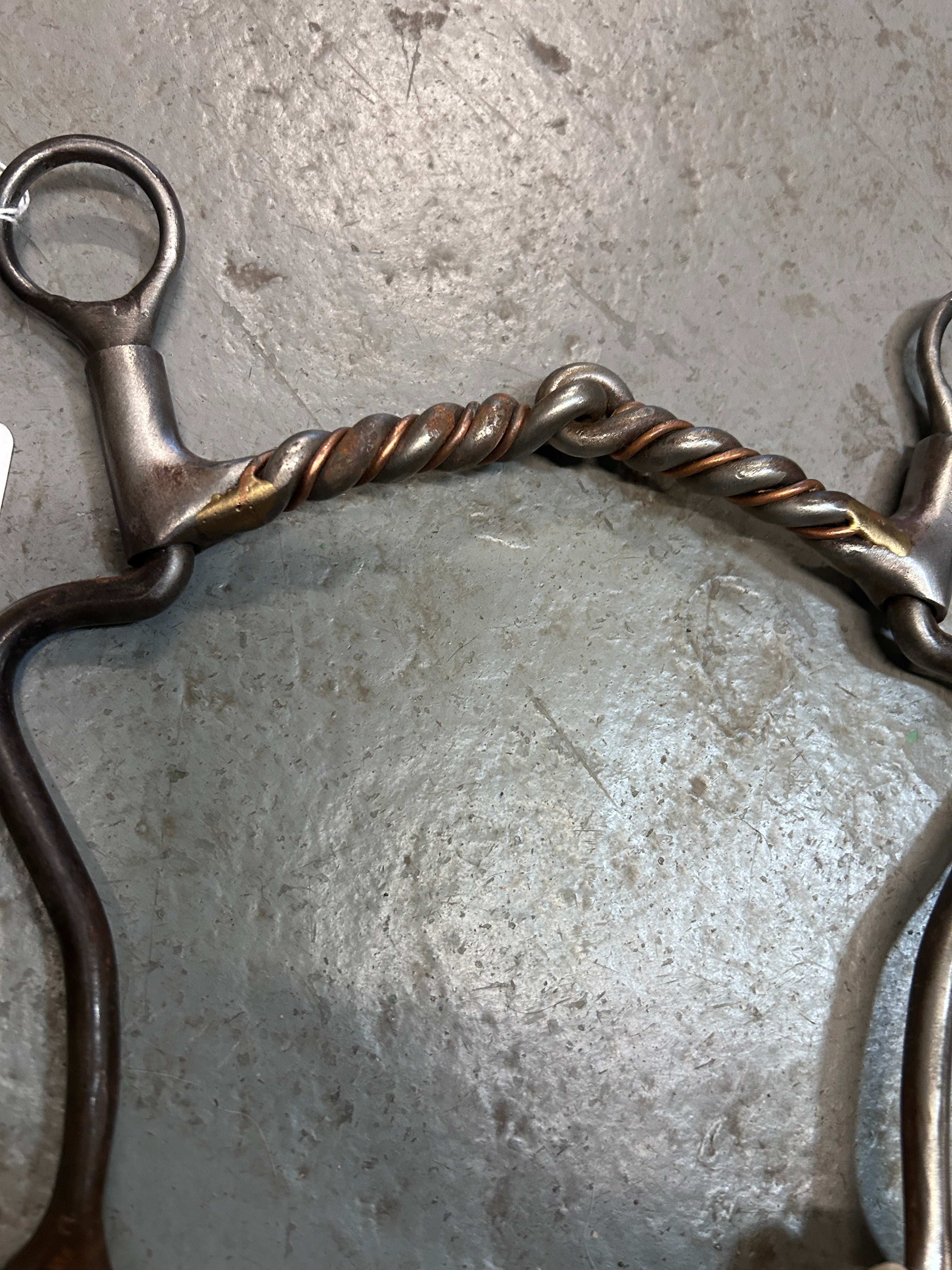Handmade Western Training Bit with Copper Twist 5-1/4"