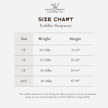 Load image into Gallery viewer, Sage West Clothing Co. Prairie Cowboy Toddler Sleepwear Set
