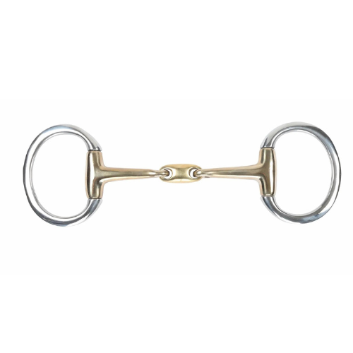 Shires Brass Alloy Flat Ring Lozenge Eggbutt Snaffle