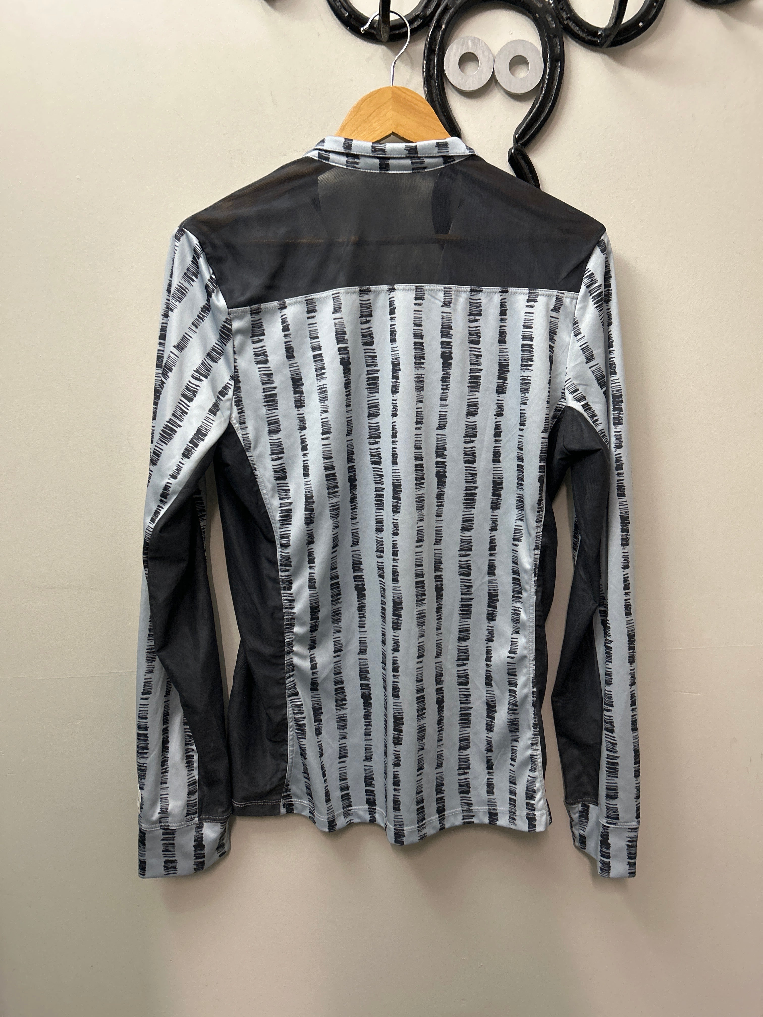 Light Blue and Grey Sun Shirt XLarge-Riding Shirts-Consignment-Evolution Equestrian Co.