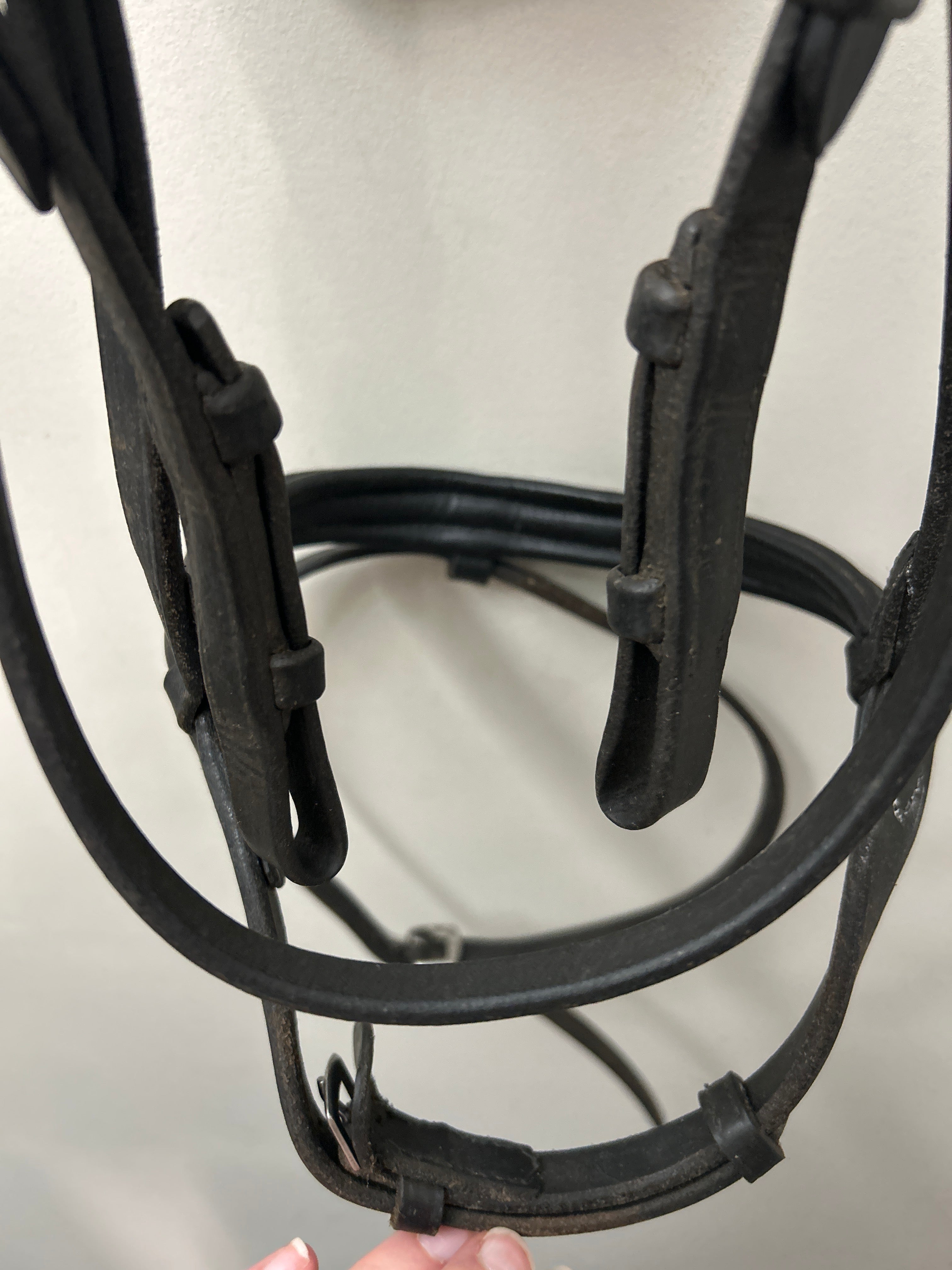 Black Dressage Snaffle Bridle
