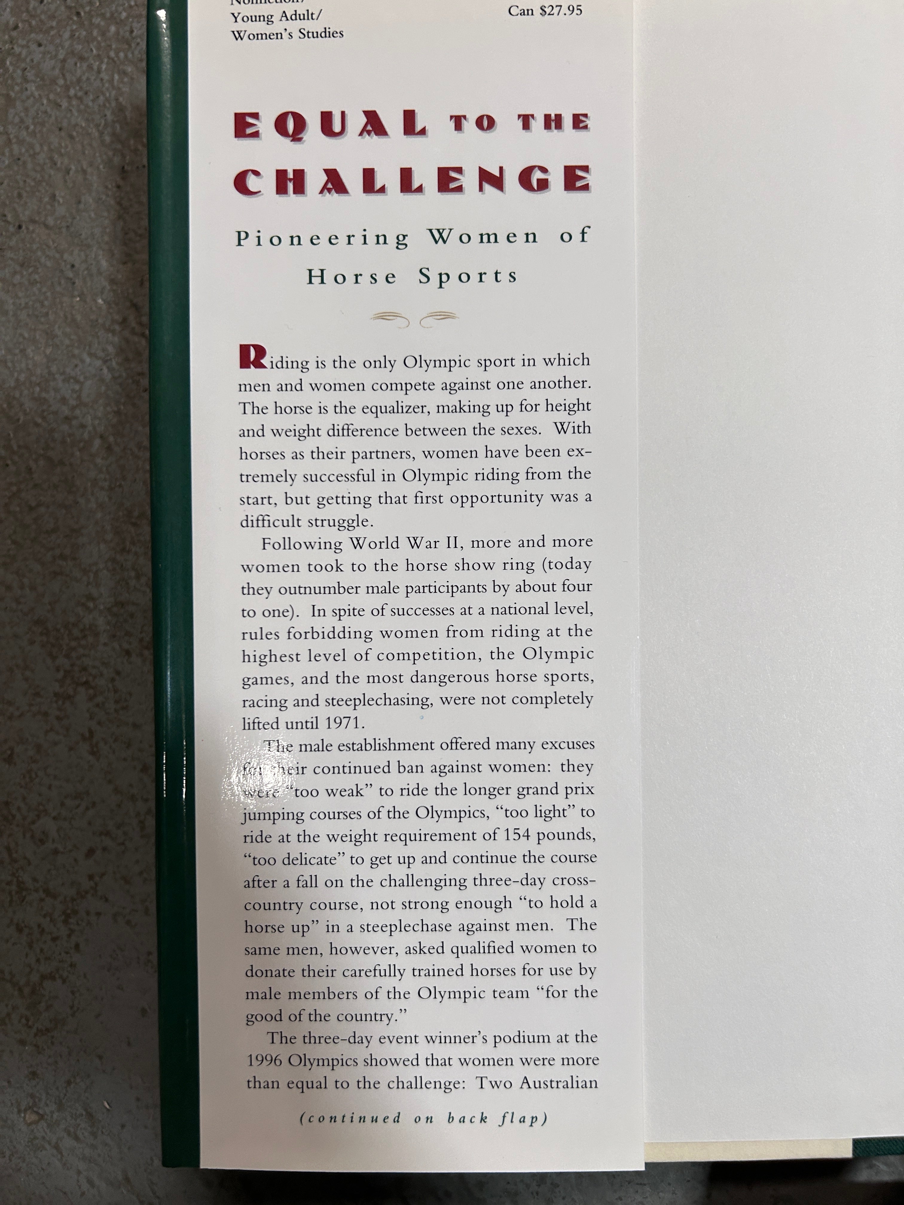 Equal to Challenge by Jackie C. Burke