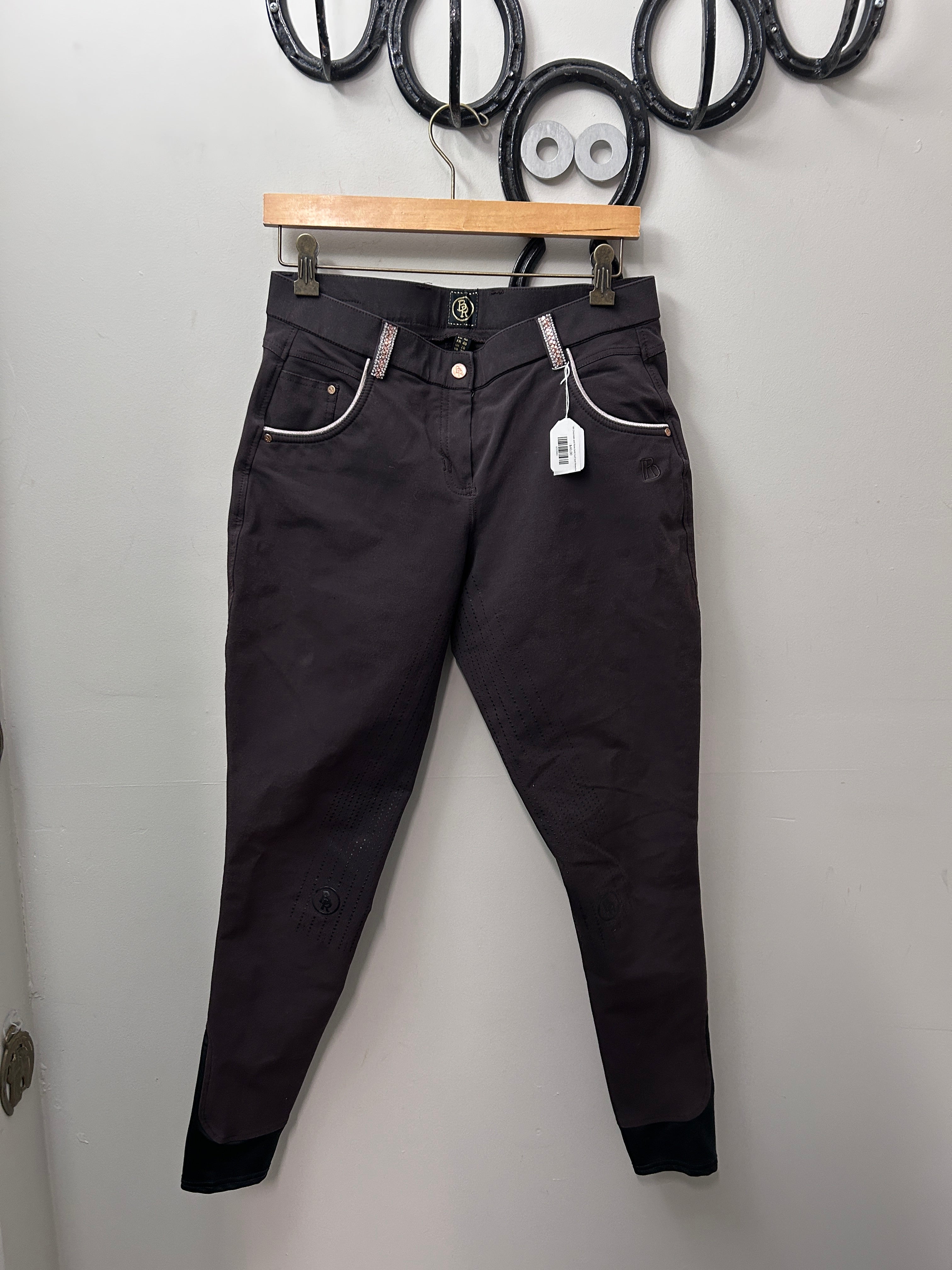 BR Chocolate and Rose Gold Gull Seat Breeches 30