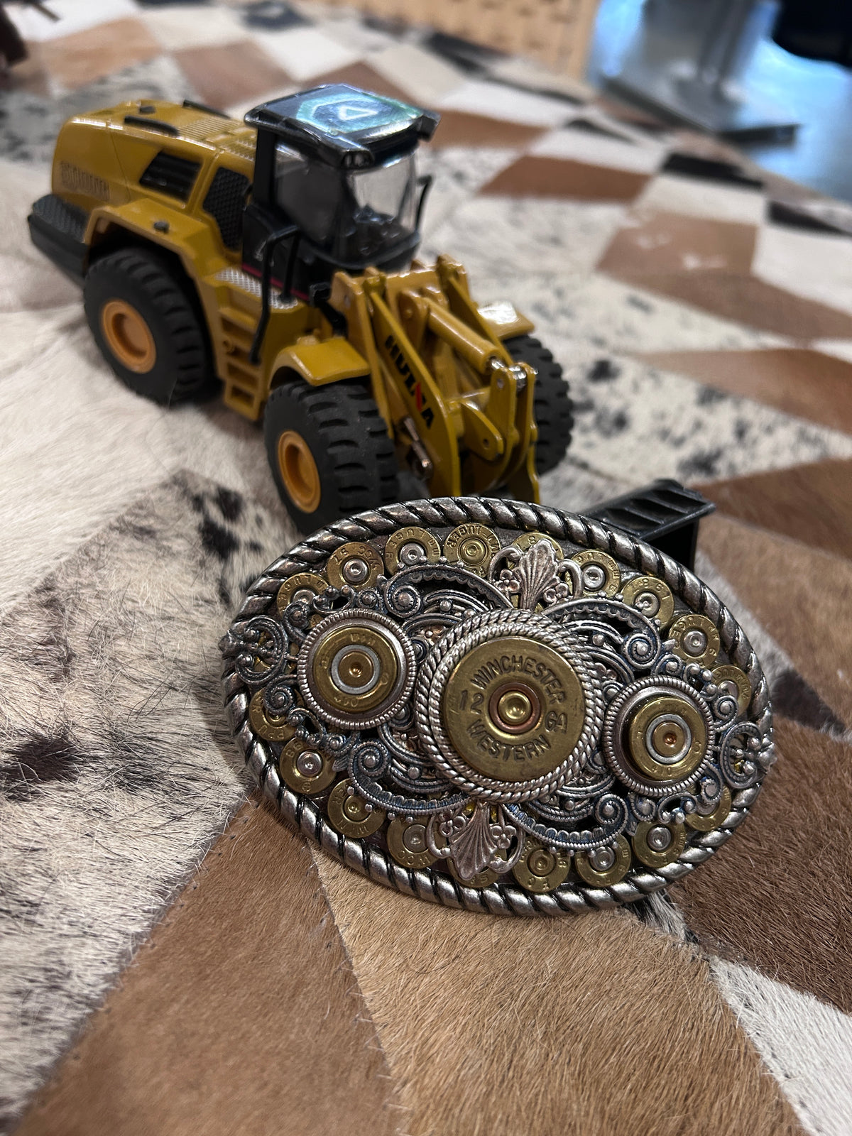Sure Shot Shotgun Shell Western Belt Buckle