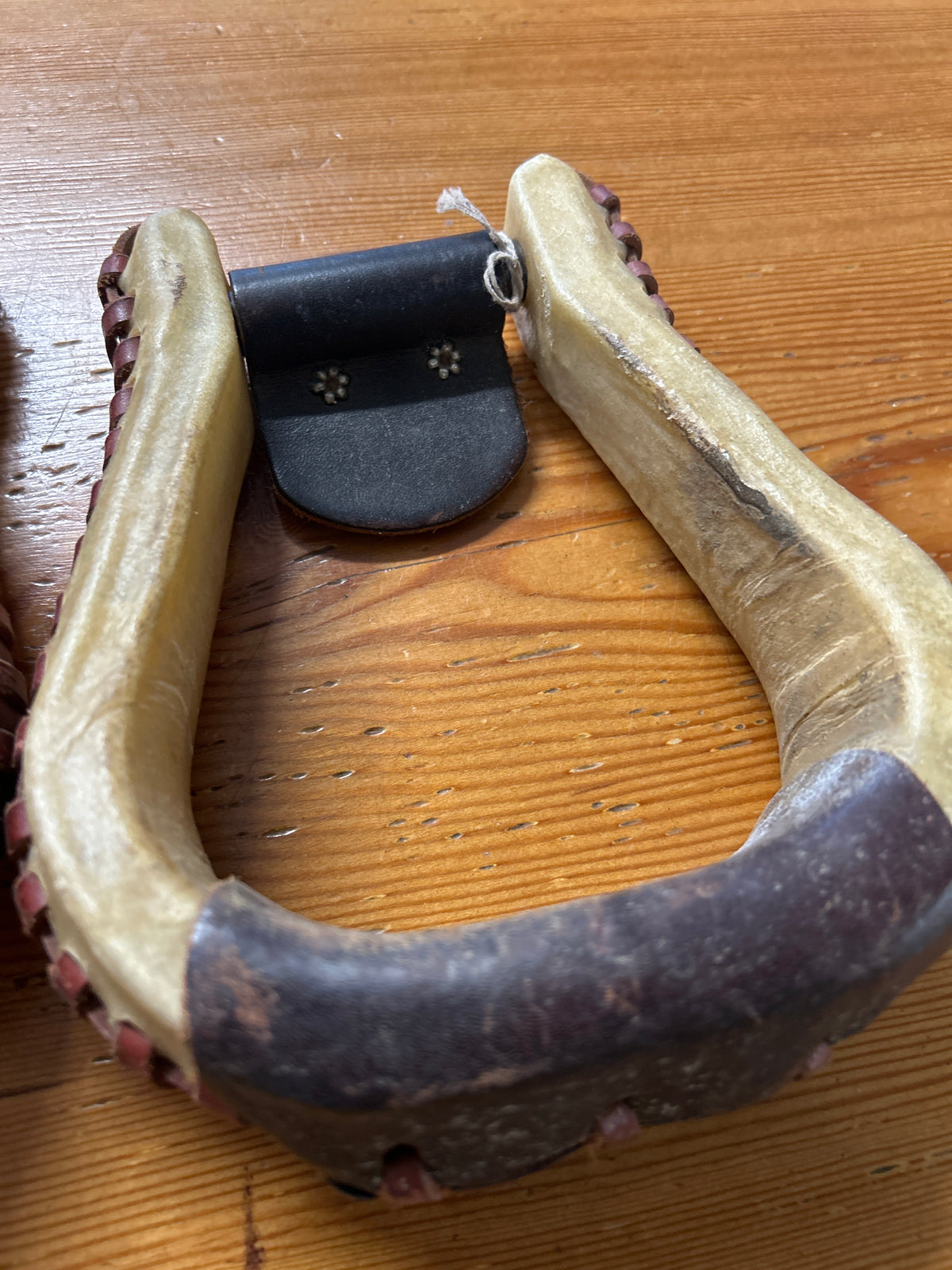 Rawhide Wrapped Western Stirrups