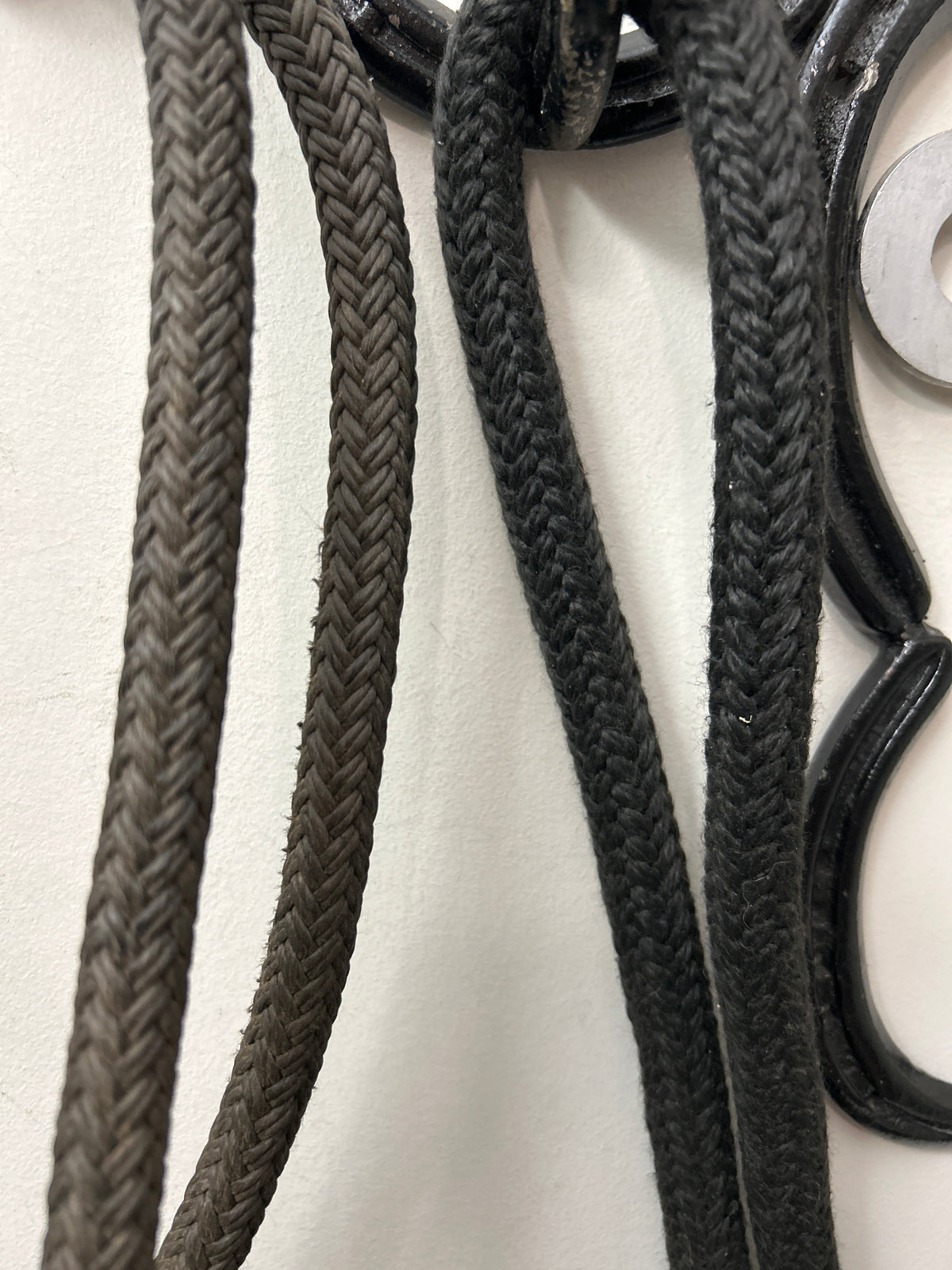 Black Rope Reins with Clips