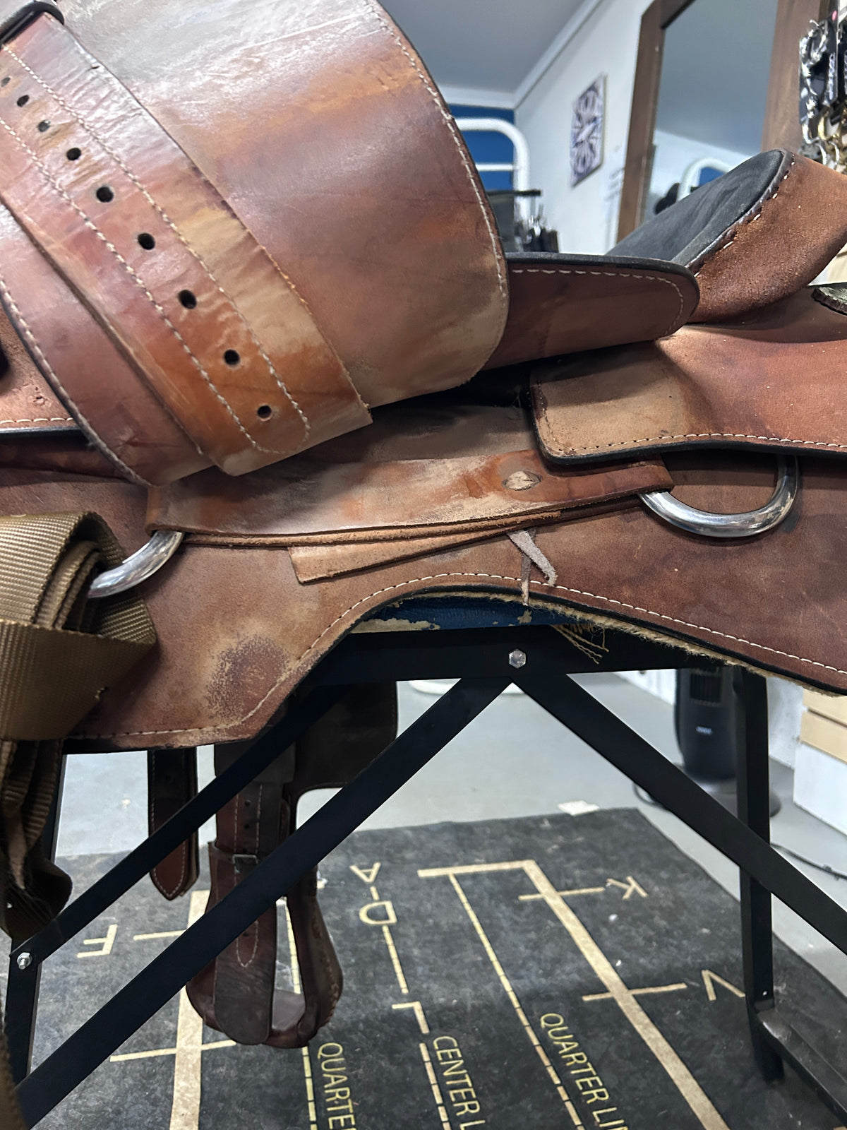 16" Rough-Out Western Training Saddle