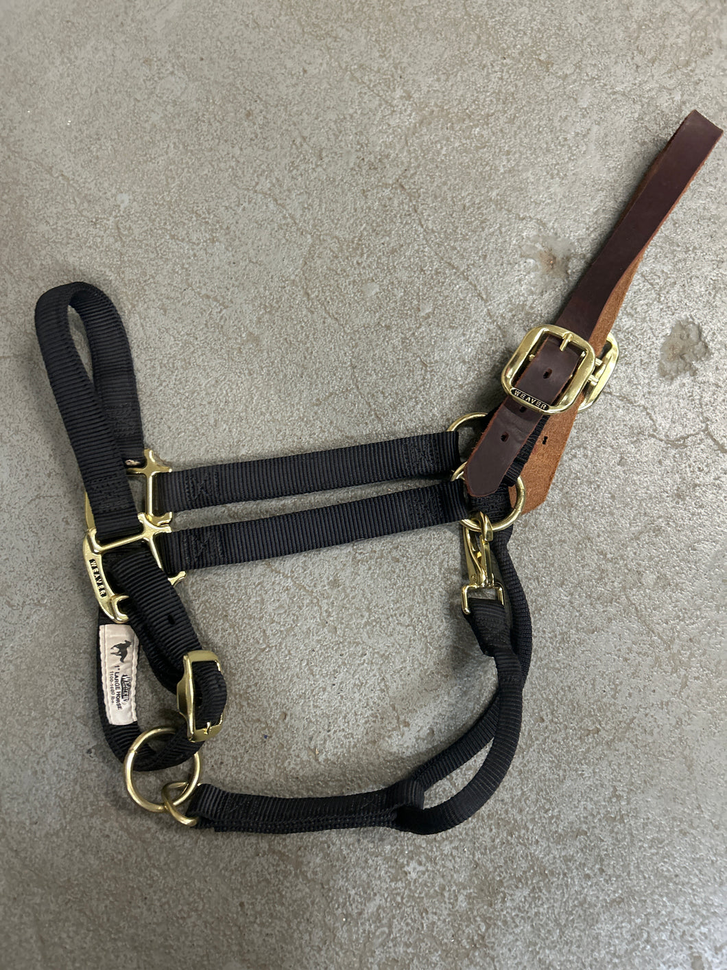 Weaver Large Horse Halter with Leather Crown