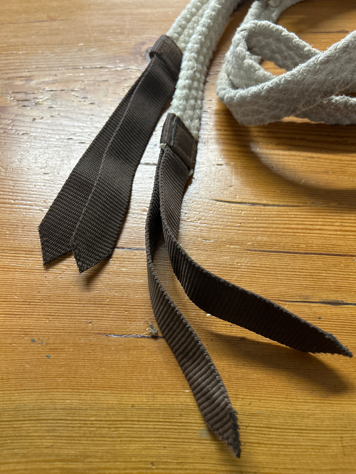 White Rope Split Reins