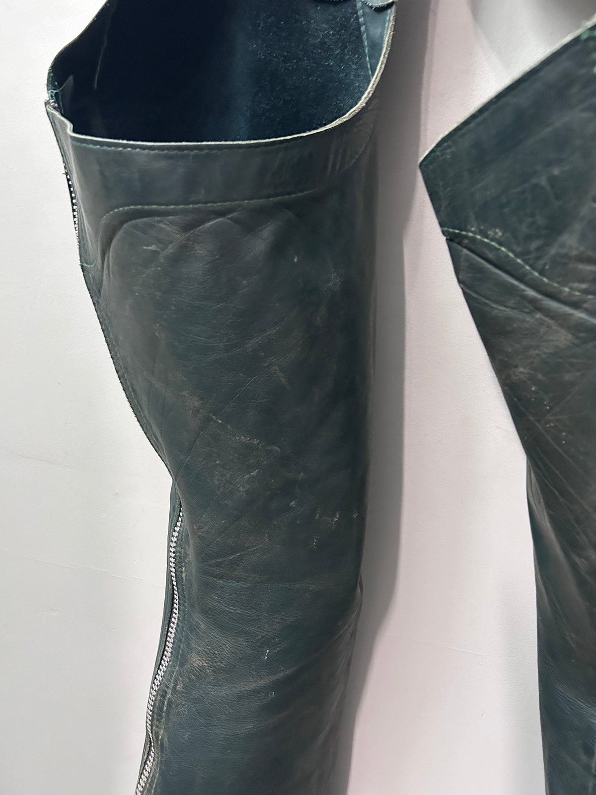 Western Leather Chaps XSmall Dark Green