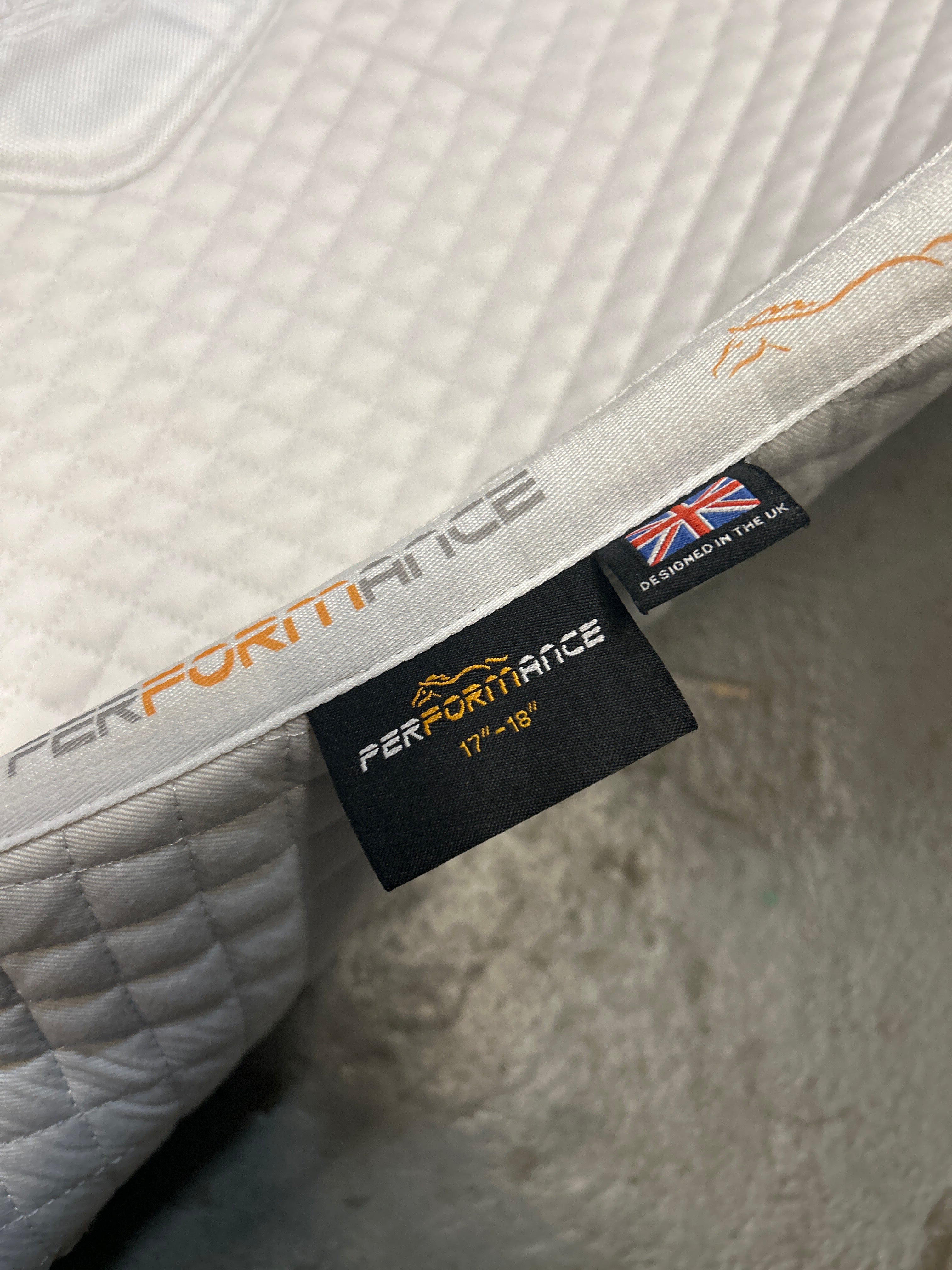 Shires Performance White English Saddle Pad