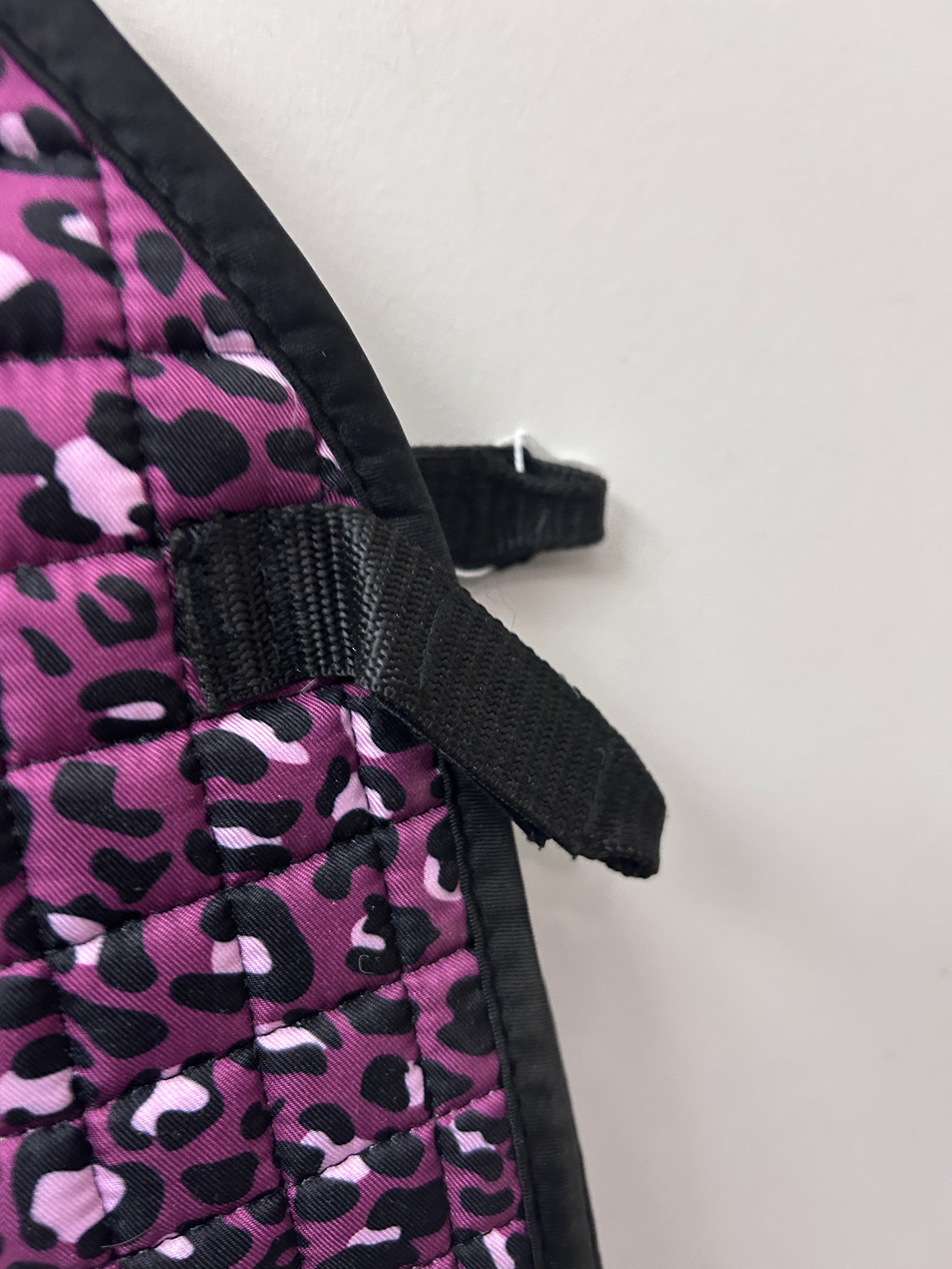 Weatherbeeta AirTec Dressage Saddle Pad Puple Leopard