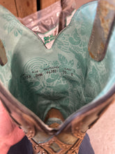 Load image into Gallery viewer, Corral Ladies Overlay Turquoise &amp; Brown Cowboy Boots 8.5
